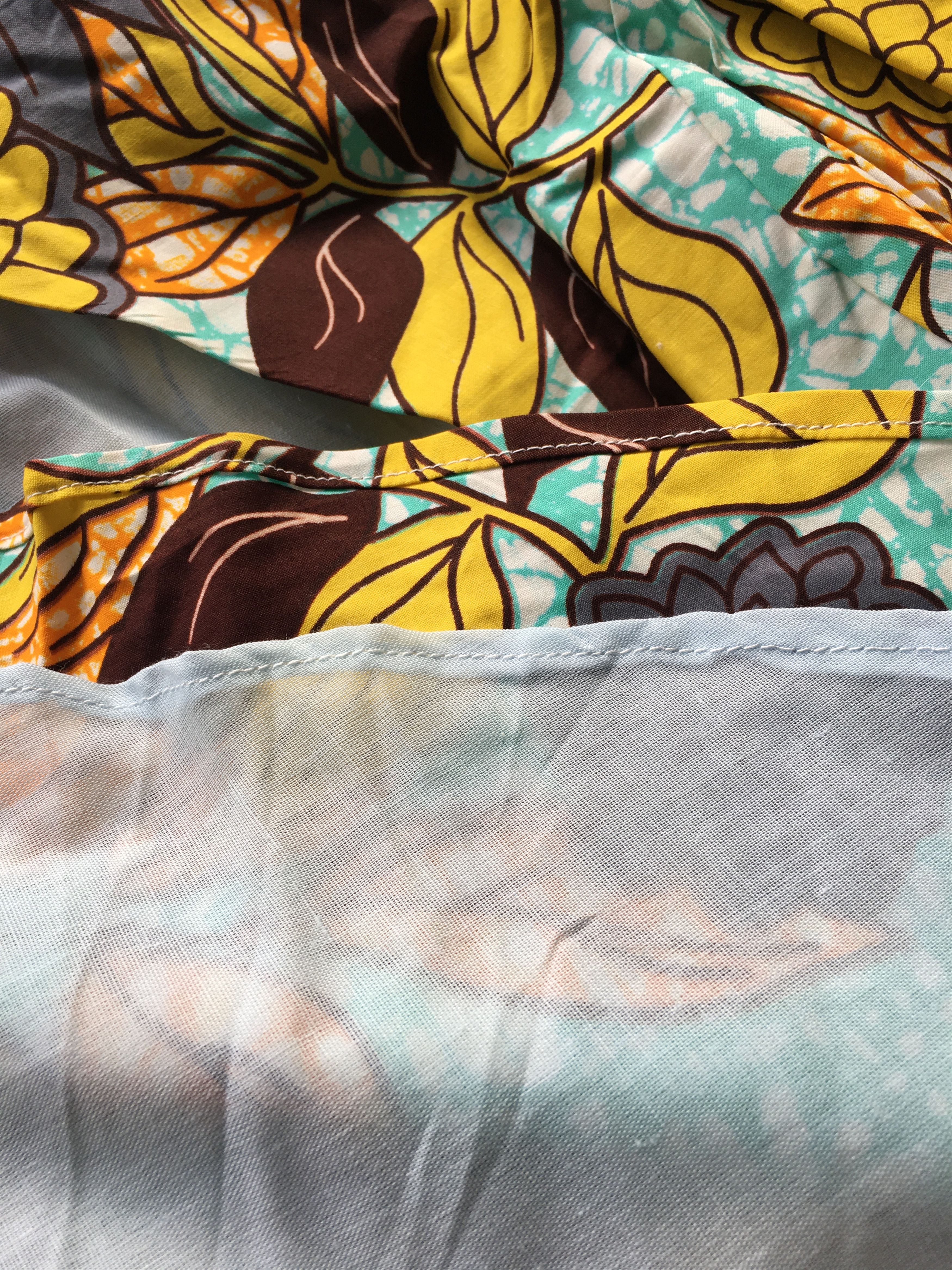 Other African Wax Print Cotton Deep V Neck Short Sleeves Dress Size S / US 4 / IT 40 - 3 Thumbnail