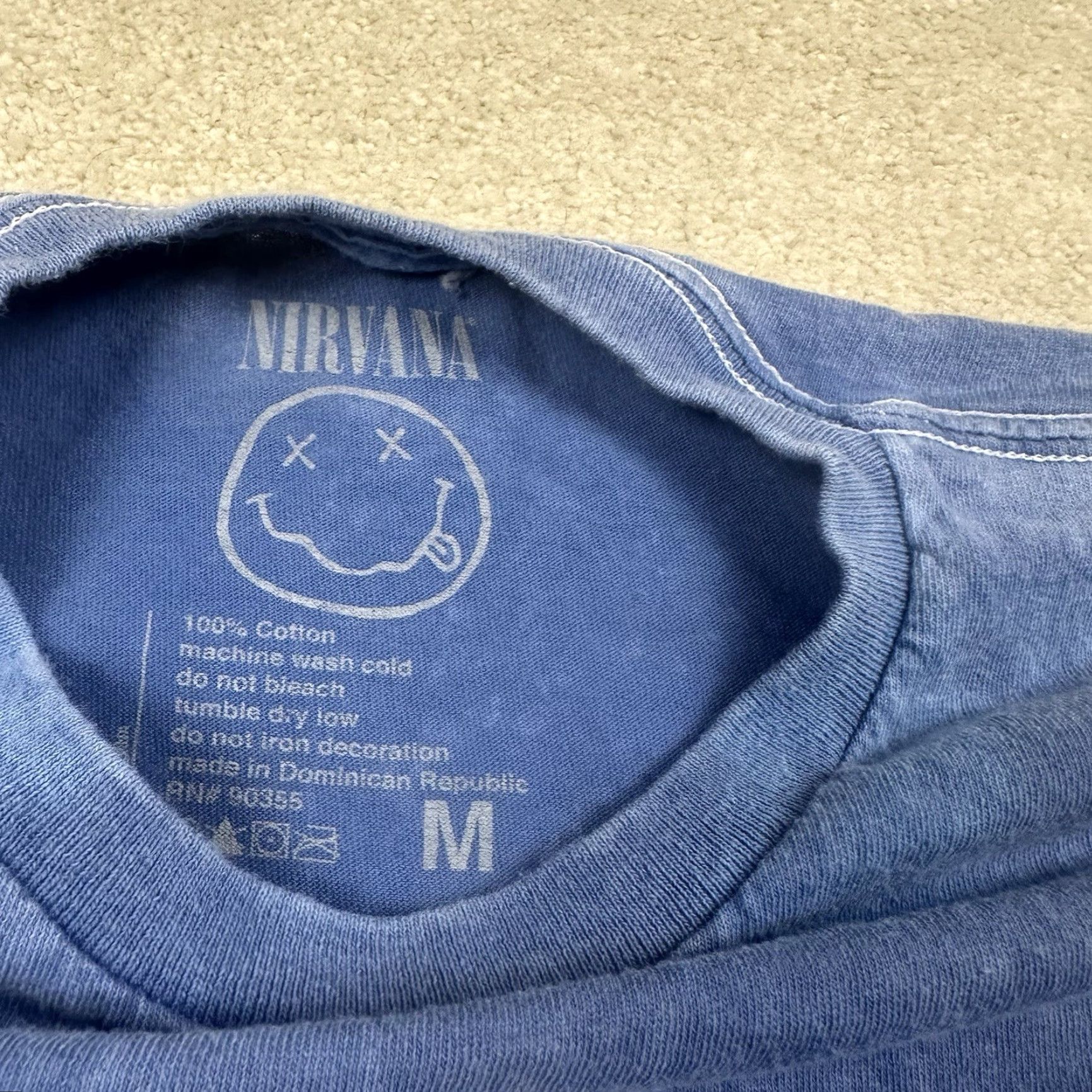 Vintage Nirvana Unplug Band T Shirt Mens Medium Blue Vintage Graphic Print Short Sleeve Crew Neck Cotton Knit Logo NIRVANA Band, Music, Punk Mens Size US M / EU 48-50 / 2 - 6 Thumbnail