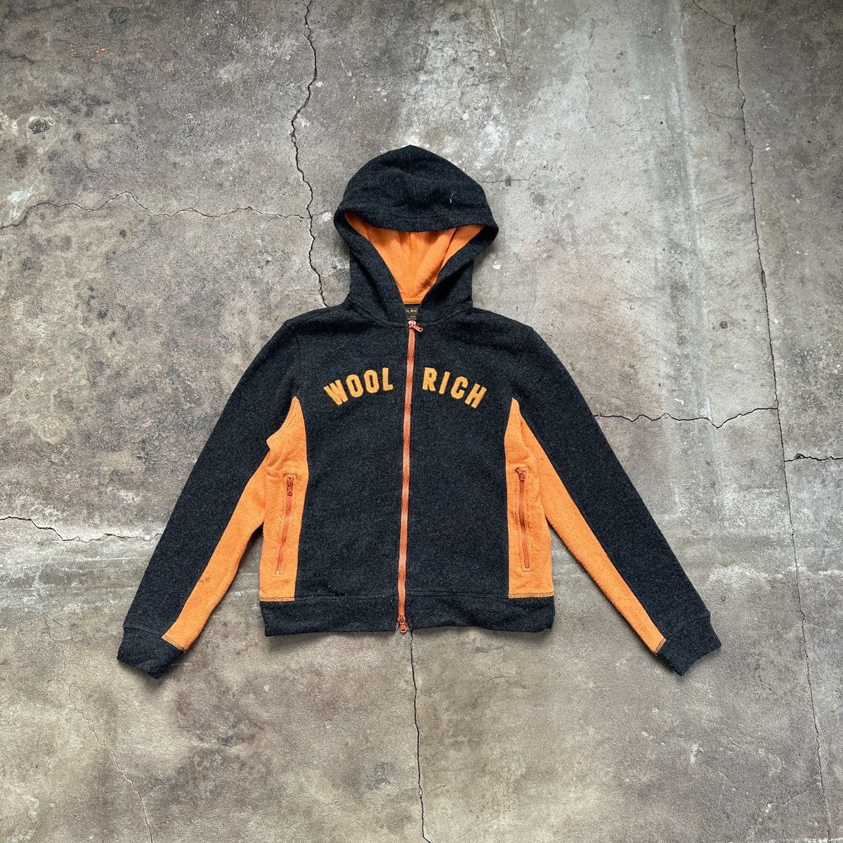 Vintage × Woolrich Woolen Mills Woolrich Wool Zip Hoodie Size L / US 10 / IT 46 - 1 Thumbnail