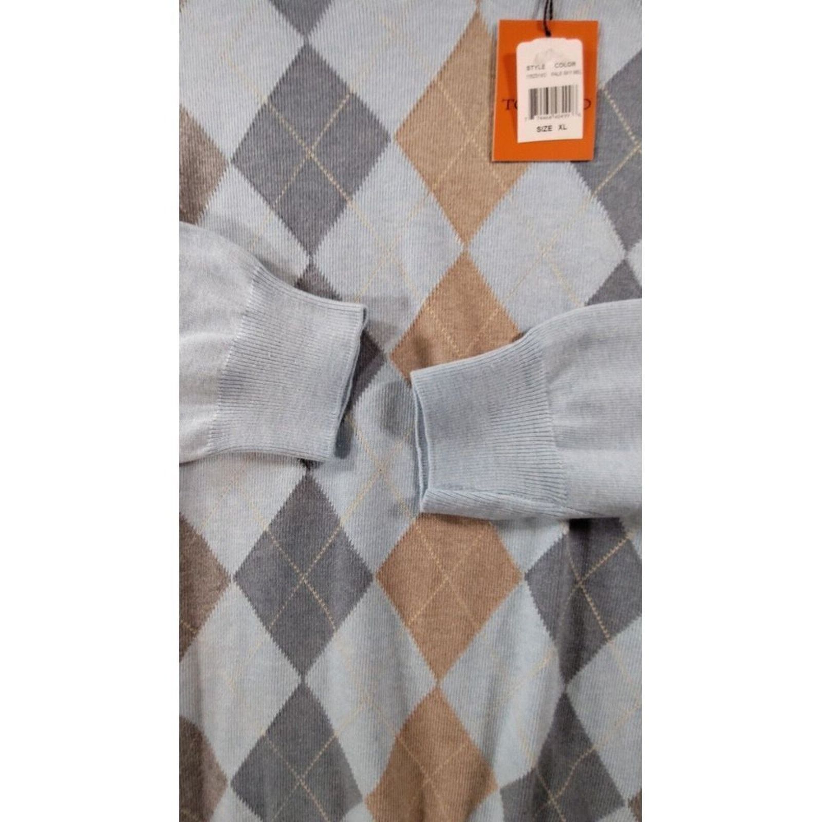 Toscano Toscano Mens Sweater Argyle Diamond XL Made In Italy Size US XL / EU 56 / 4 - 12 Thumbnail