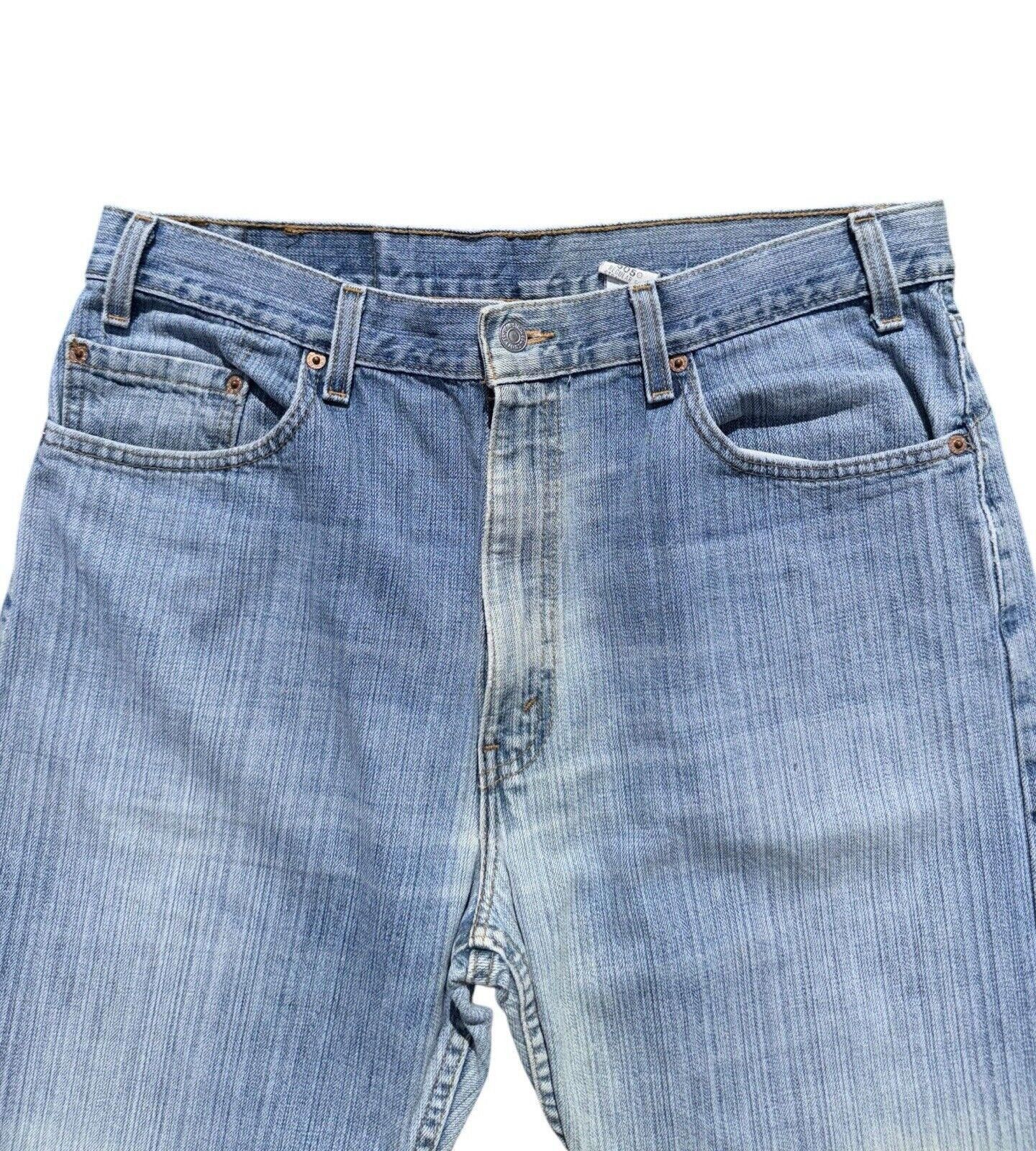 Levi's Vintage Levis 505 1980s Light Wash USA Sun Faded Jeans 36x30 Size US 36 / EU 52 - 3 Thumbnail