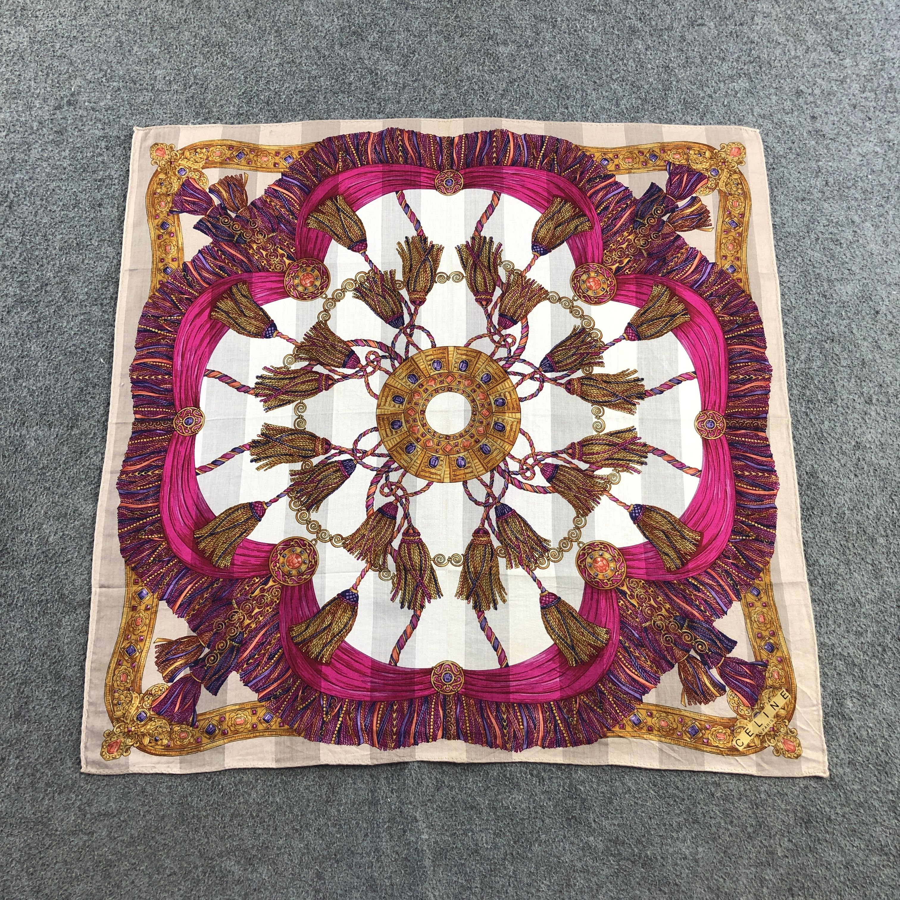 Celine Celine Luxury Handkerchief Neckerchief Bandana H2637 Size ONE SIZE - 1 Thumbnail