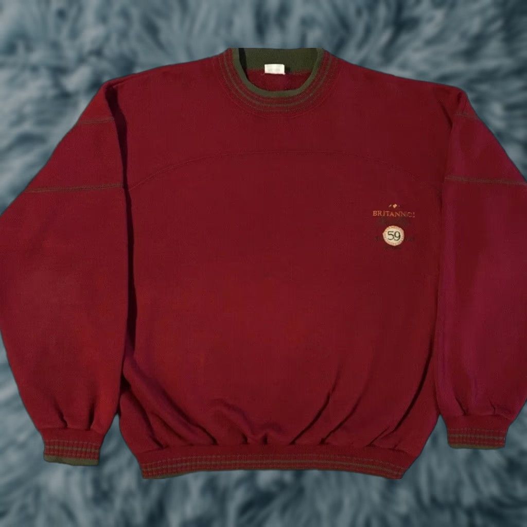 Vintage VINTAGE 90s Britannic Gold Cup Faded Boxy Sweatshirt S M Red Golf College Hoodie Mens Size US S / EU 44-46 / 1 - 1 Thumbnail