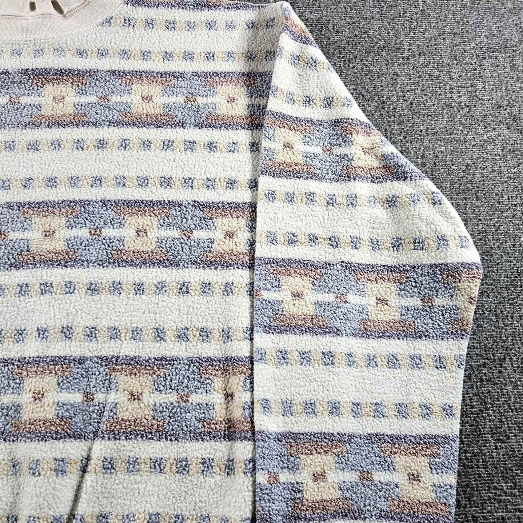 Vintage Woolrich Sweater Mens Medium White Geometric Knit Mock Neck Pullover Winter Size US M / EU 48-50 / 2 - 2 Thumbnail