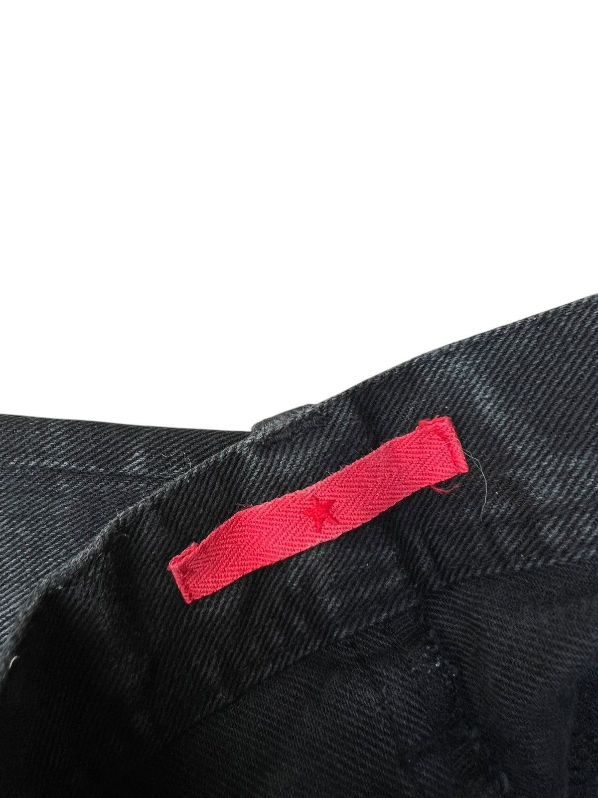 0 0000 Japan Black Coated Waxed Denim Released Hem Jeans Size US 31 - 18 Thumbnail