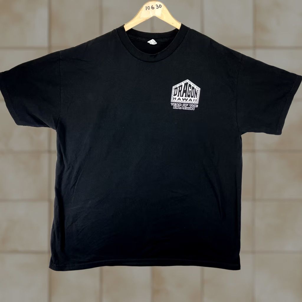 AAA VINTAGE Mens Dragon T Shirt XL 2000s Y2K Chinese Tribal Art DRAGON HAWAII Black Cotton Size US XL / EU 56 / 4 - 1 Thumbnail