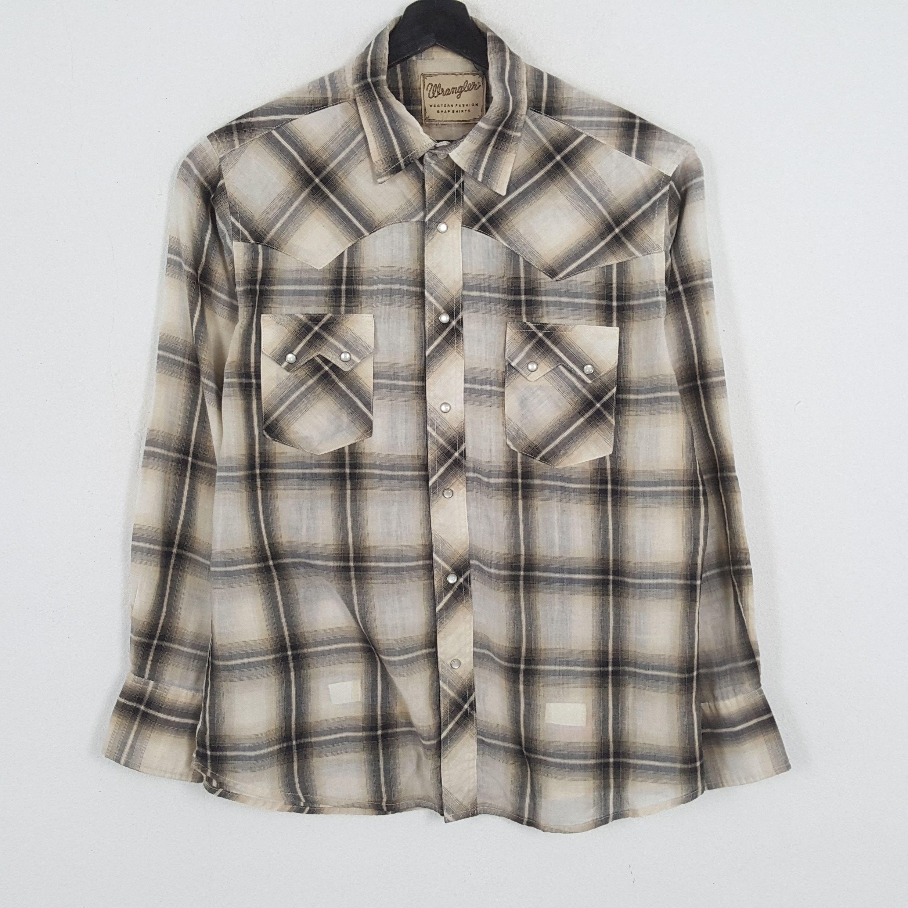 Vintage × Wrangler WRANGLER Classic Style Double Pocket Casual Shirt Size US L / EU 52-54 / 3 - 1 Thumbnail
