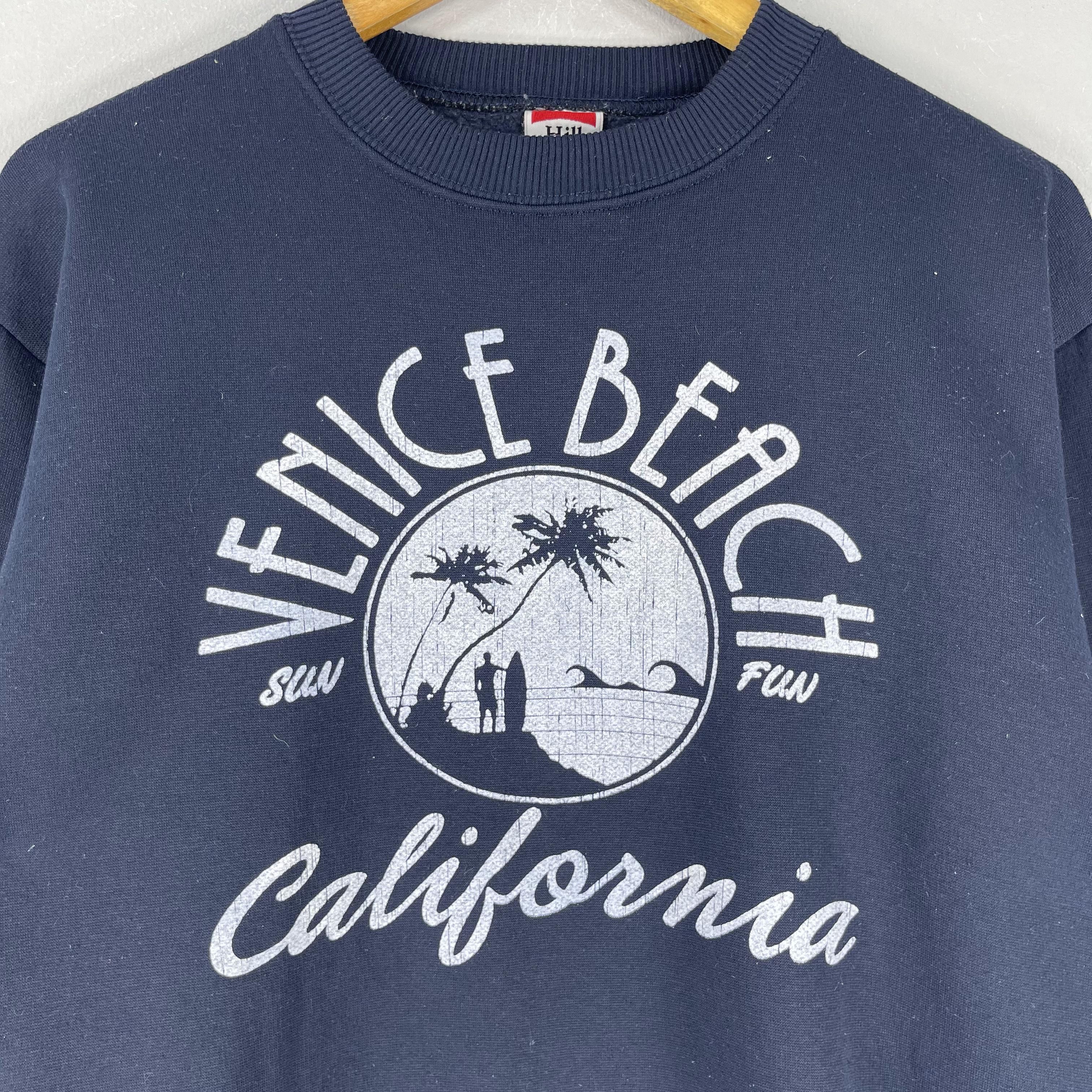 Vintage Vintage VENICE BEACH California Spellout Printed Sweatshirt Size US S / EU 44-46 / 1 - 2 Thumbnail