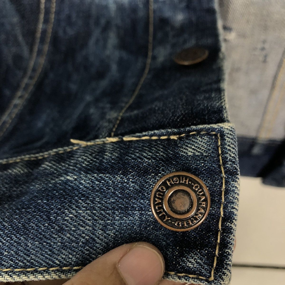 Japanese Brand 🔥Vintage Denim Tank Top Trucker Cafe Racer RSM Issey Miyake Size US M / EU 48-50 / 2 - 14 Thumbnail