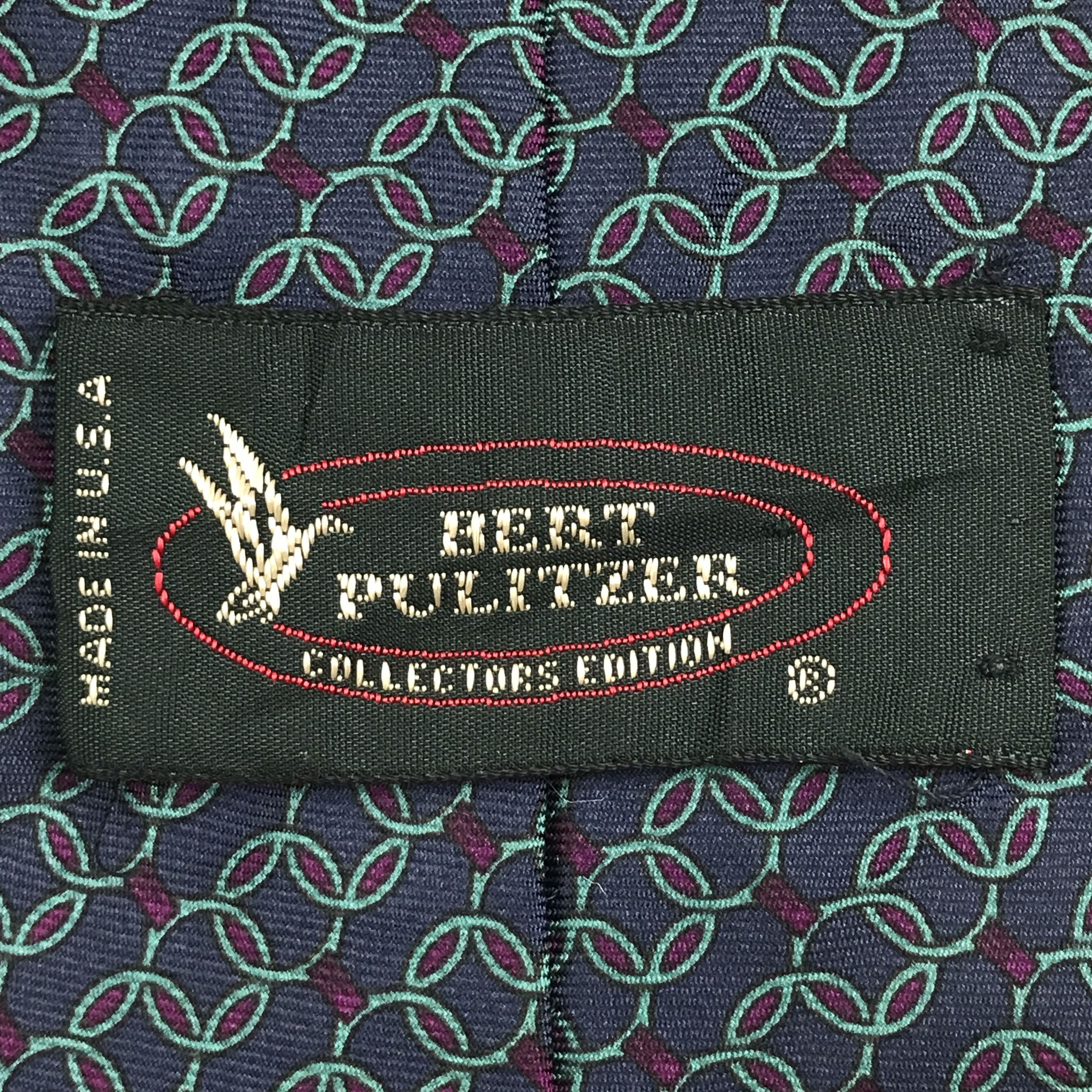 Designer × Vintage Vintage Bert Pulizter Silk Necktie Size ONE SIZE - 8 Thumbnail