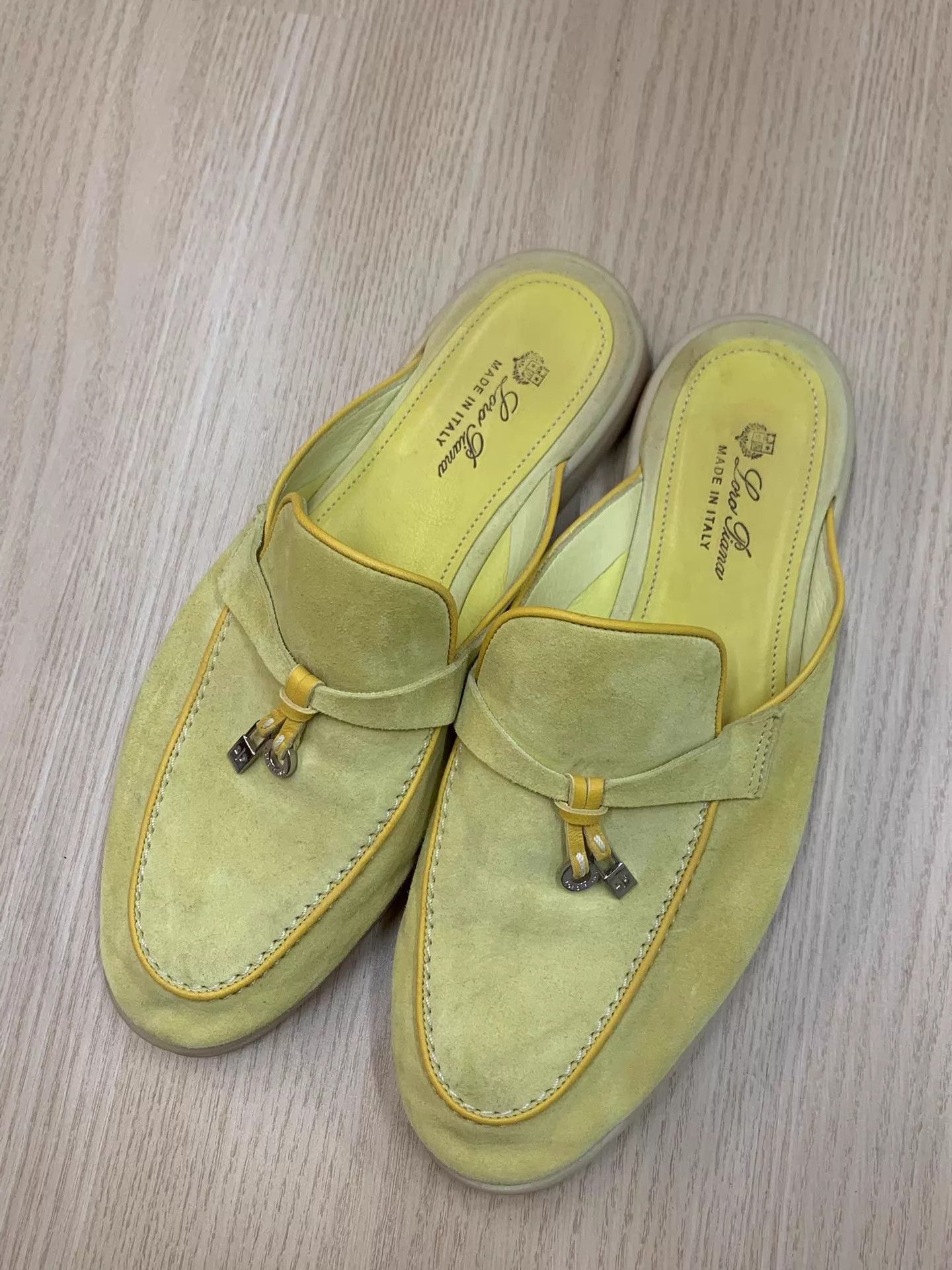 Loro Piana Loro Piana Yellow Suede Mule 39 Mint Size US 8.5 / IT 38.5 - 1 Thumbnail