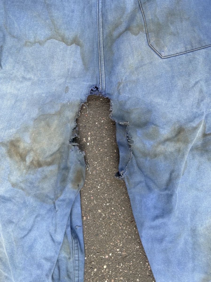 Other Old blue work trousers with holes, crotch Size US 33 - 7 Thumbnail