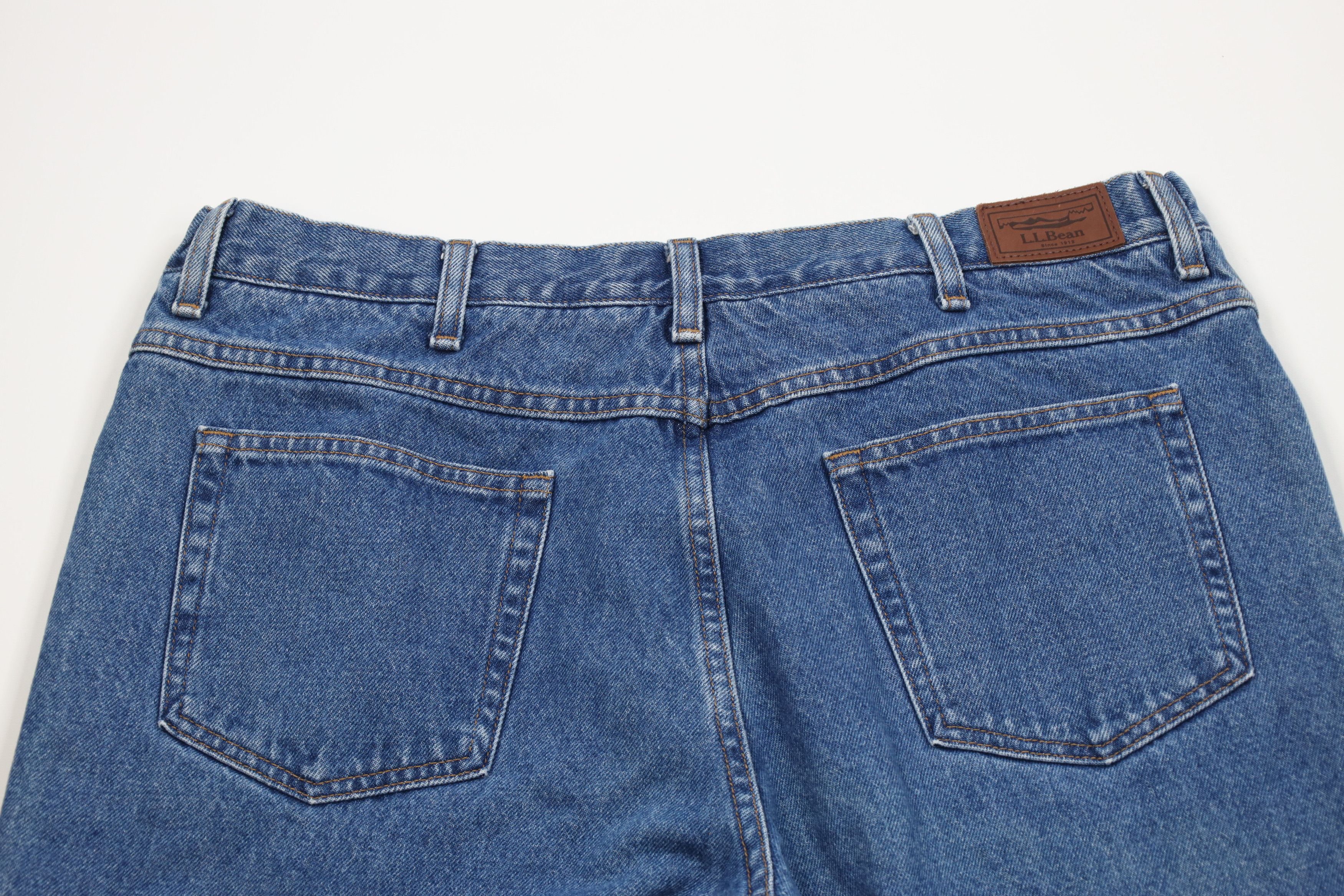 L.L. Bean Vintage LL Bean Waist Wide Leg Denim Jeans Blue Cotton Size US 38 / EU 54 - 12 Thumbnail