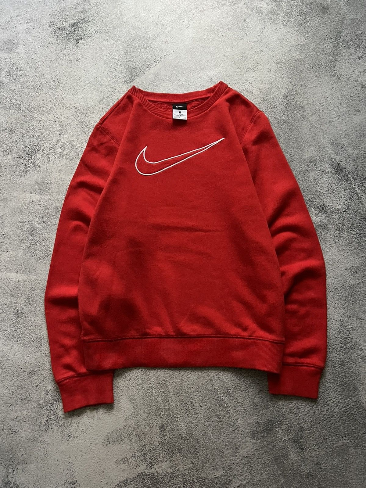 Nike × Vintage Vintage Y2k Nike ❤️ Big Swoosh Sweatshirt 00’s Size US S / EU 44-46 / 1 - 2 Thumbnail