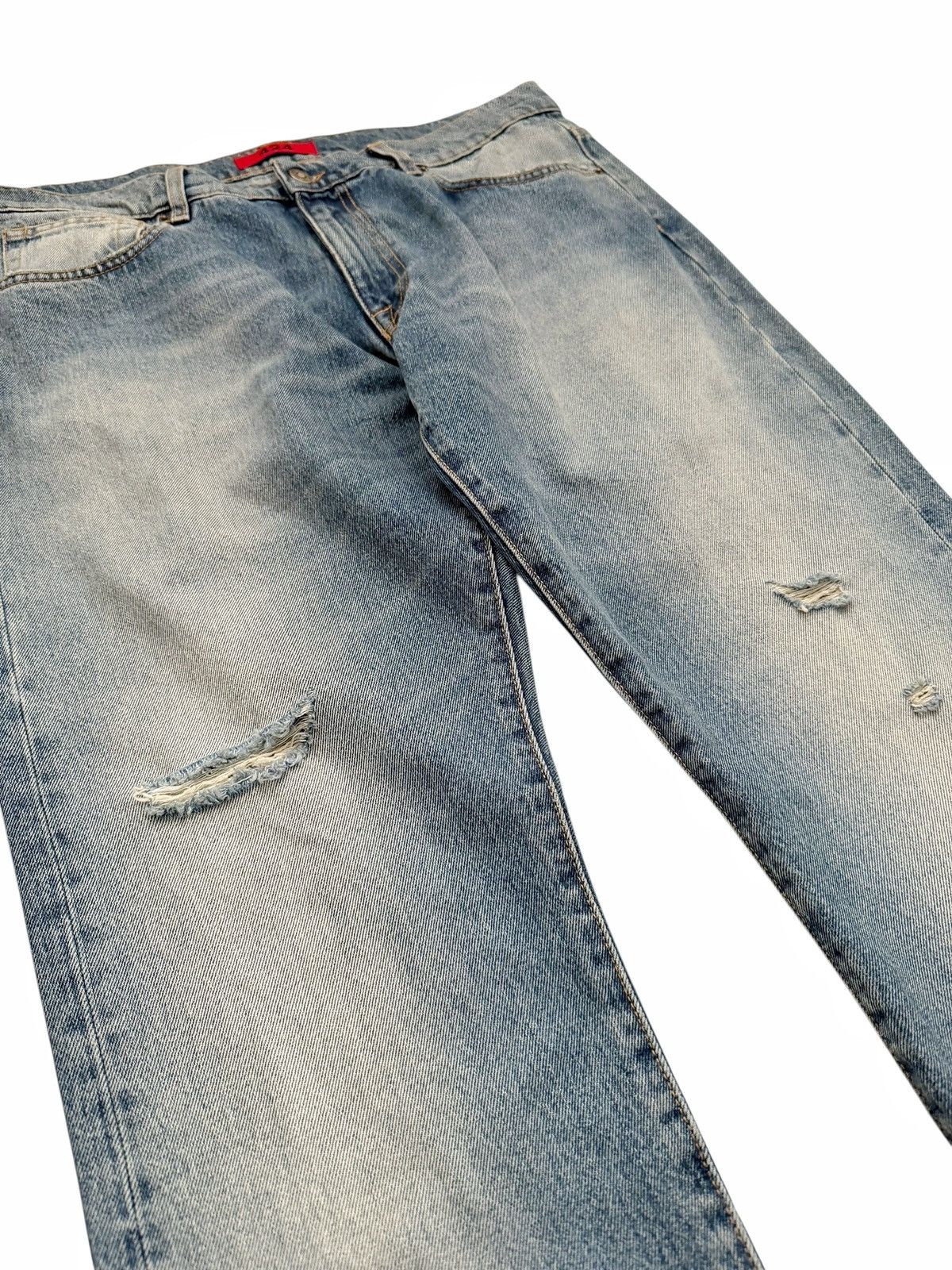 424 Italian Distressed Blue Denim Size US 36 / EU 52 - 3 Thumbnail