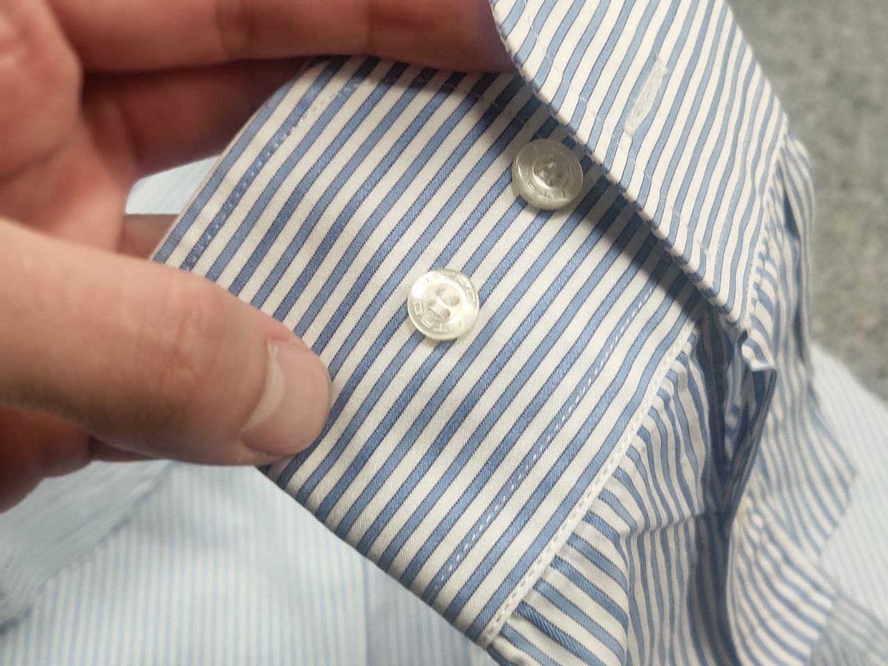 Etro Etro Italy Design long-sleeved shirt blue striped pattern Size US M / EU 48-50 / 2 - 10 Thumbnail
