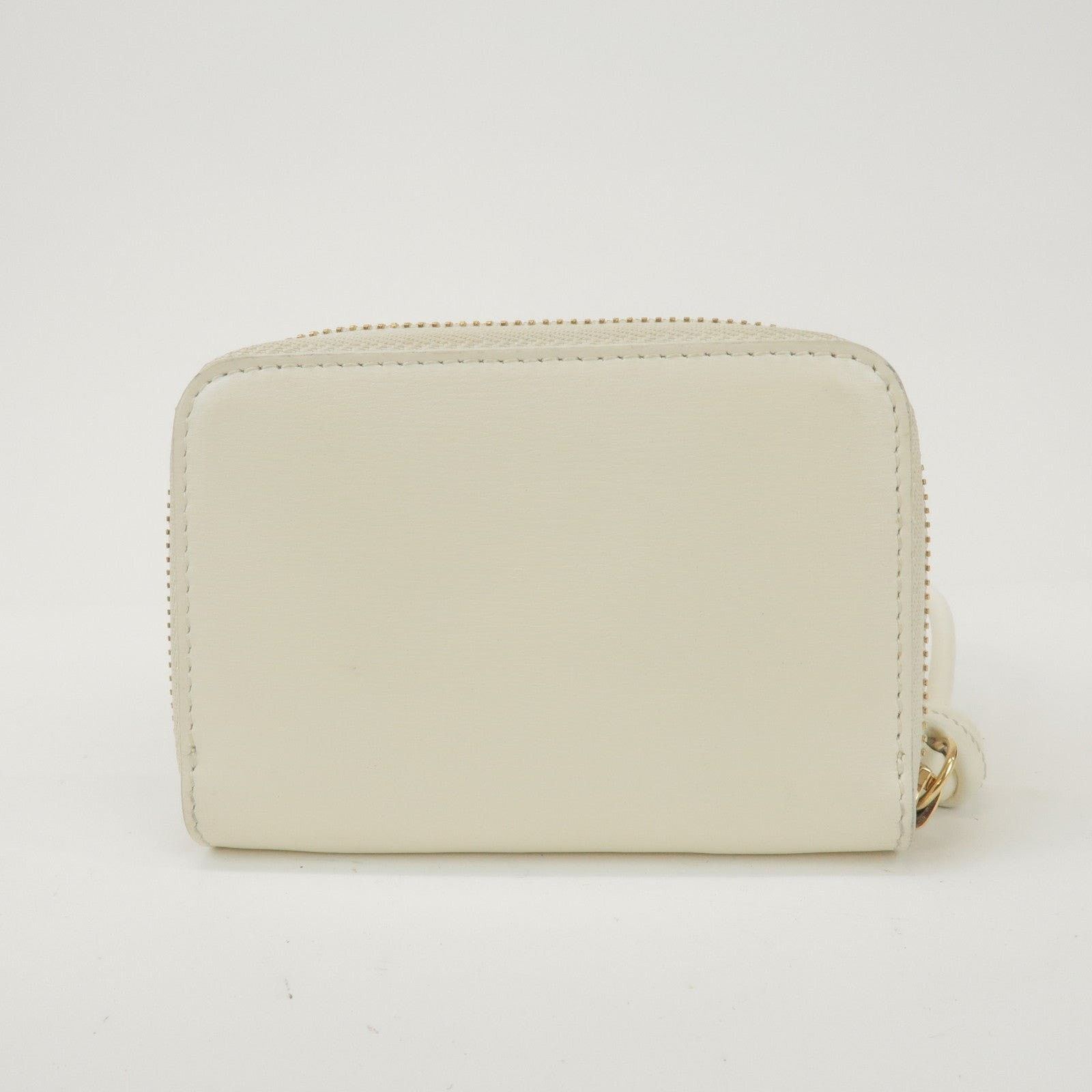 Jil Sander Jil Sander Logo Leather Zip Around Wallet Cream Size ONE SIZE - 2 Thumbnail