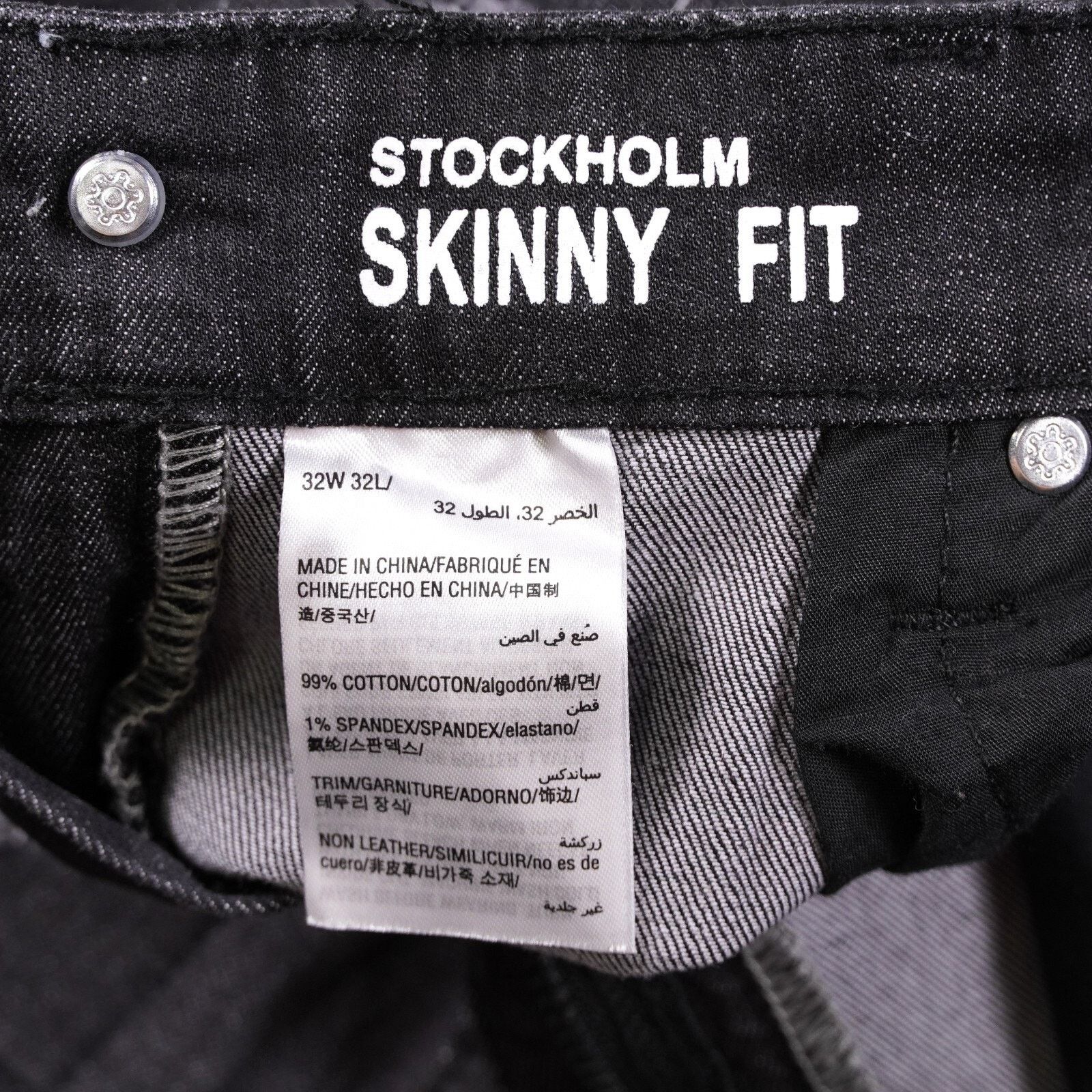 Other Inc Stockholm Denim Slim Skinny Jeans Straight Pants 32x32 Size US 32 / EU 48 - 8 Thumbnail