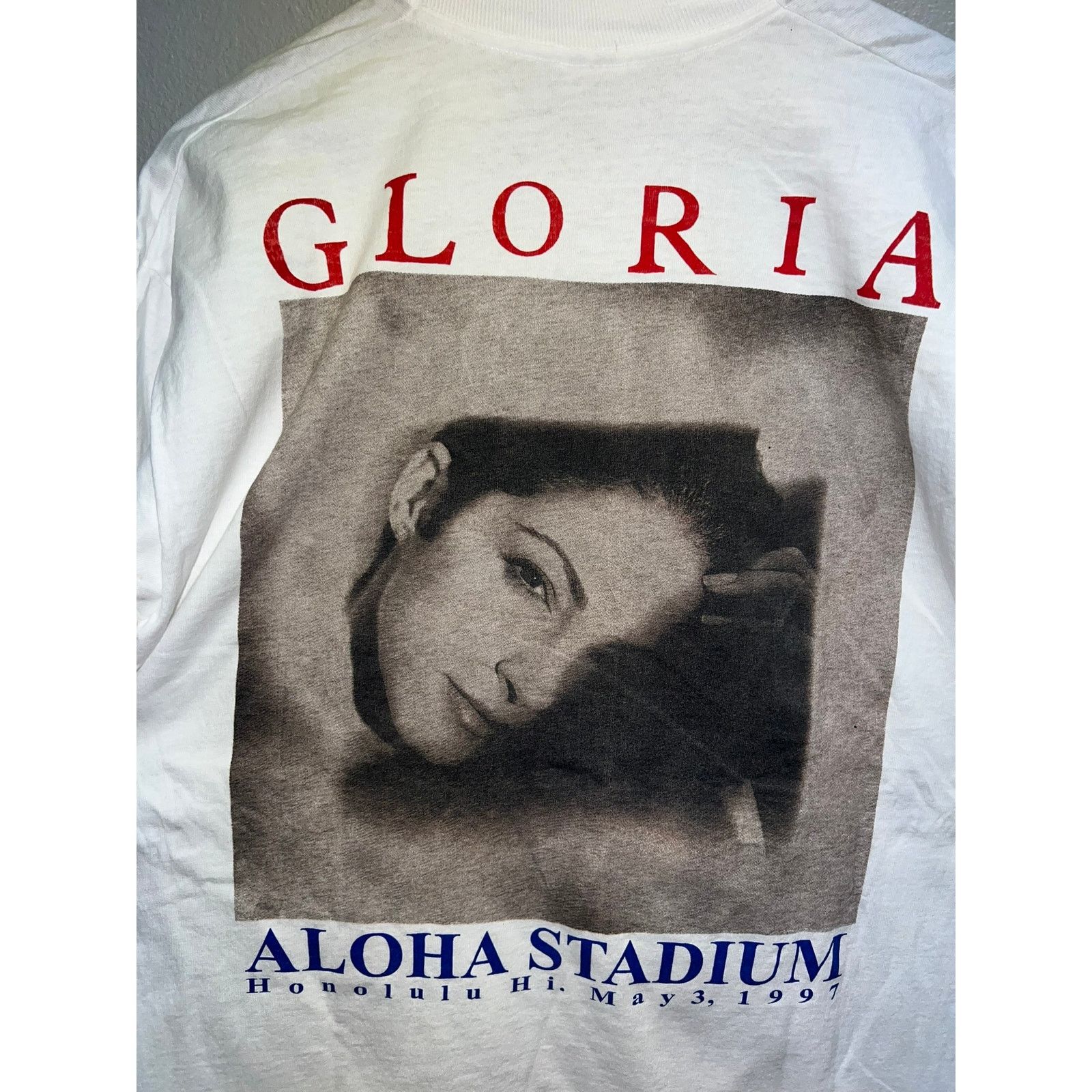 Fruit Of The Loom Vintage Gloria Estefan Shirt Aloha Stadium Hawaii Tee 90s XL Size US XL / EU 56 / 4 - 8 Thumbnail