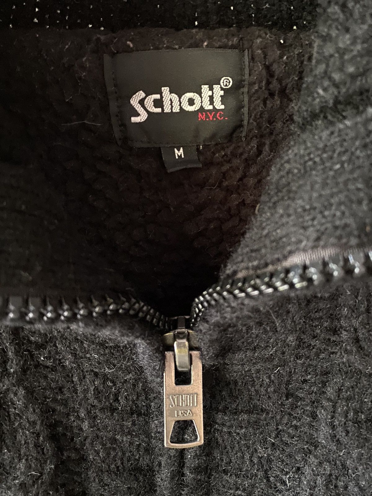Schott SchottⓇ Black Thick Knit Sweater Size US M / EU 48-50 / 2 - 3 Thumbnail