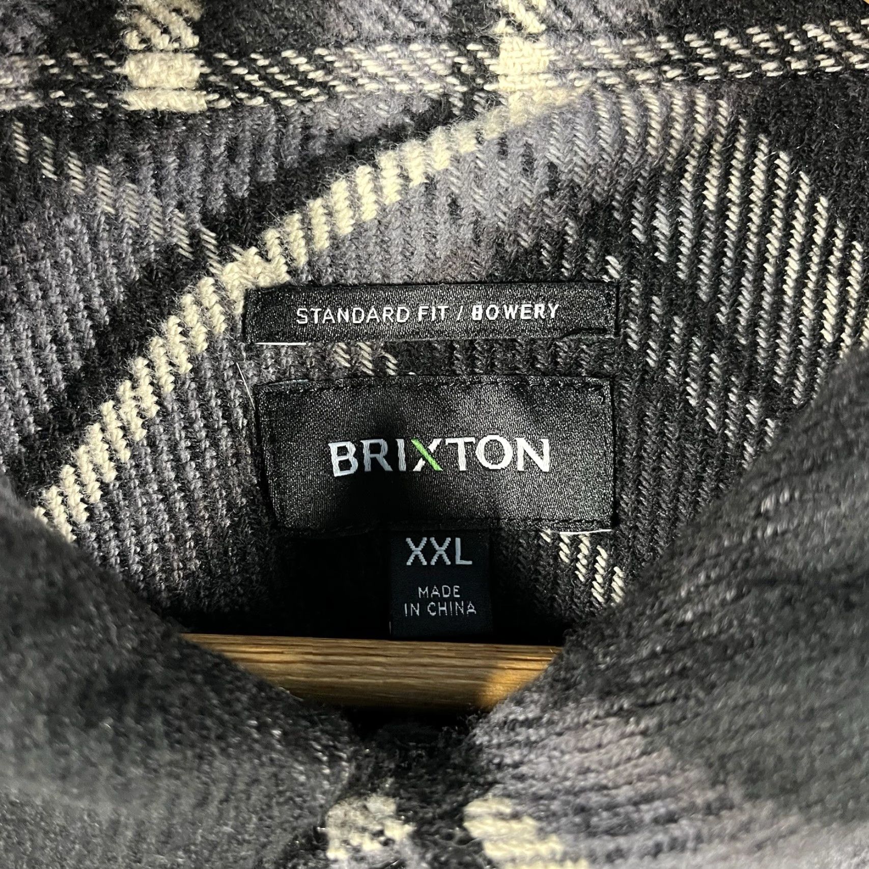 Brixton Brixton Bowery Flannel Mens 2XL Black Tan Cotton Plaid Longsleeve Standard Fit Size US XXL / EU 58 / 5 - 3 Thumbnail