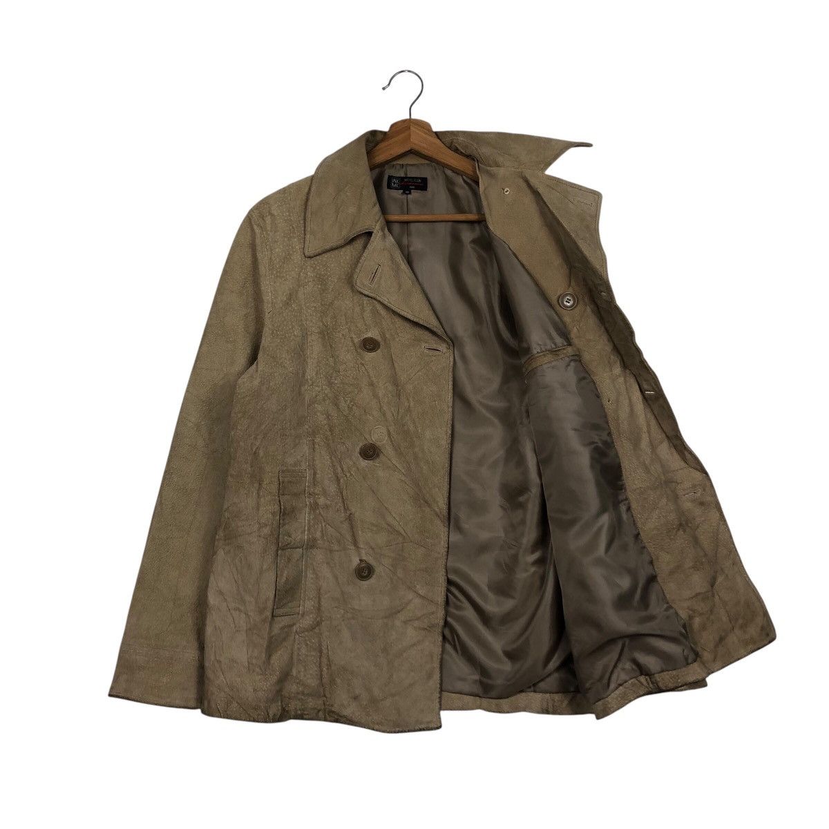 Japanese Brand 📌Vintage Chore Leather Jacket Michel Klein Double Collar Size US M / EU 48-50 / 2 - 12 Thumbnail