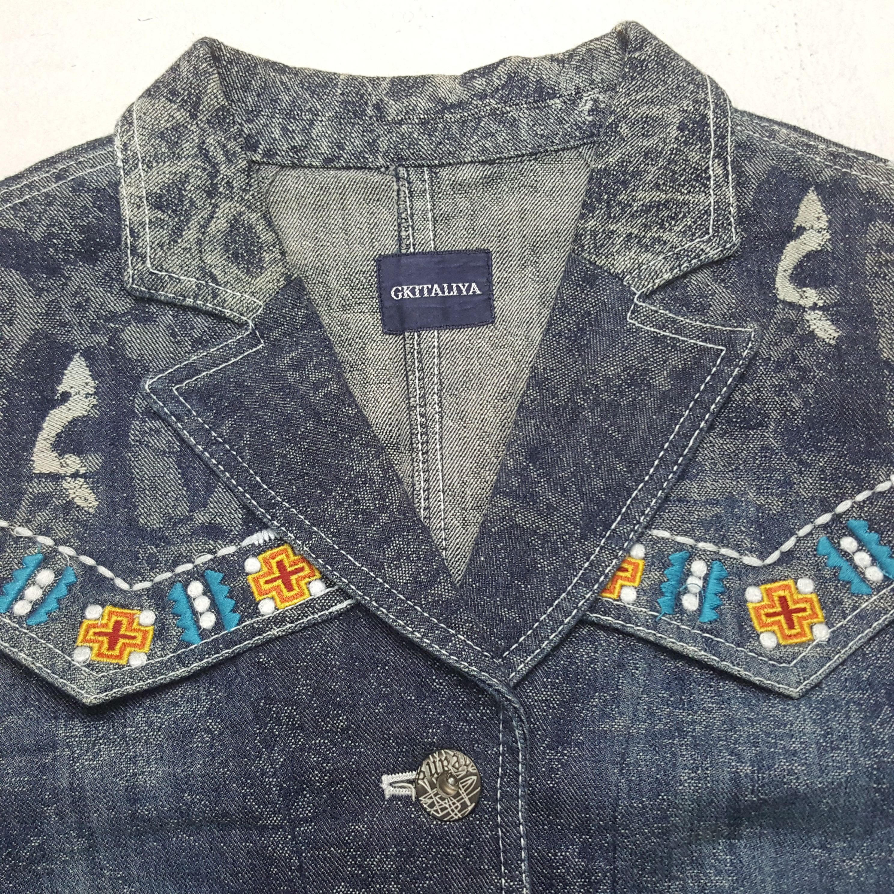 Japanese Brand Vintage Gkitaliya Japanese Brand Denim Jacket C296N9 Size XS / US 0-2 / IT 36-38 - 5 Thumbnail