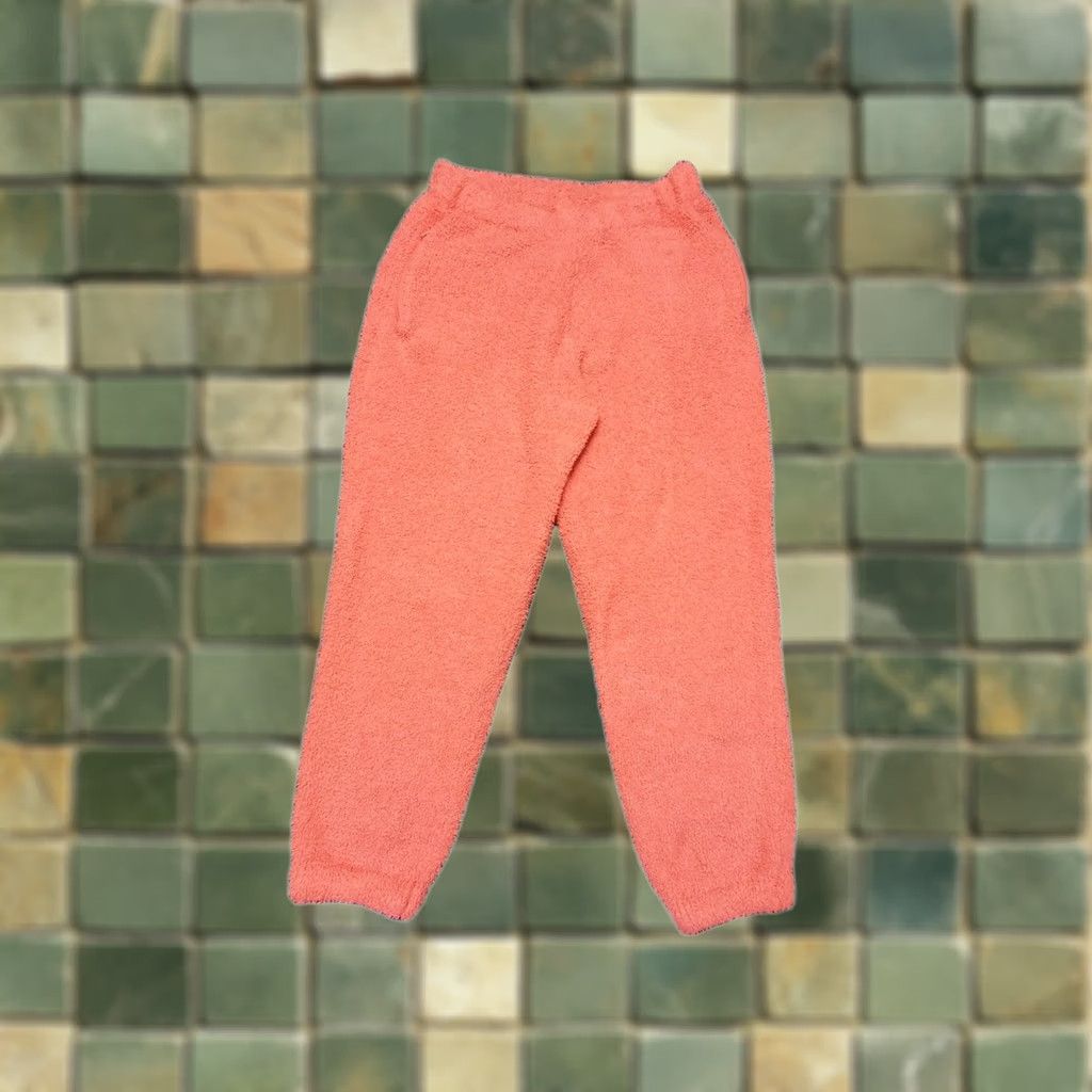 SKIMS Skims Pink Teddy Fleece Jogger Lounge Pants Sweatpants Women's XL Cozy Size 40" / US 18 - 1 Thumbnail