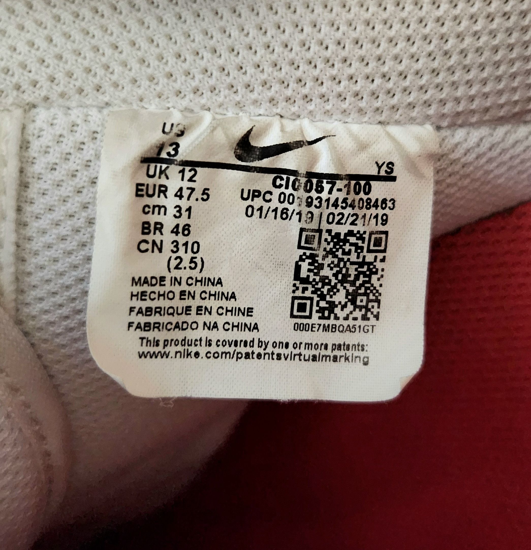 Nike Nike Air Force 1 Low '07 White Obsidian CI0057-100 SZ 13 Size US 13 / EU 46 - 15 Thumbnail