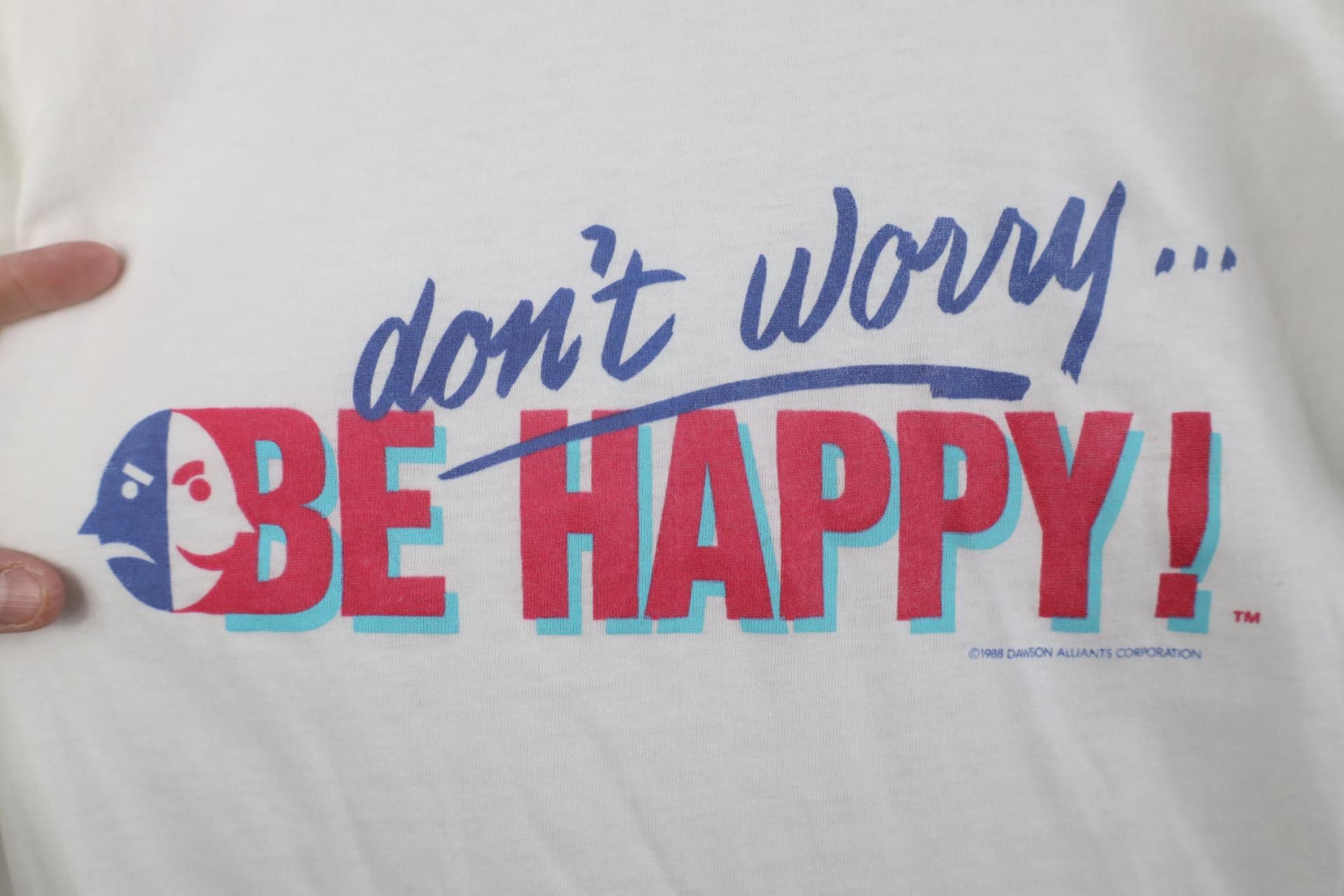 Vintage Vintage 80s McFerrin Don't Worry Be Happy Band T-Shirt USA Size M / US 6-8 / IT 42-44 - 4 Thumbnail