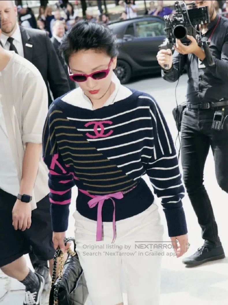 Chanel Chanel 20C colourful striped double C logo cashmere knitte Size XXS / US 00 / IT 34 - 2 Thumbnail