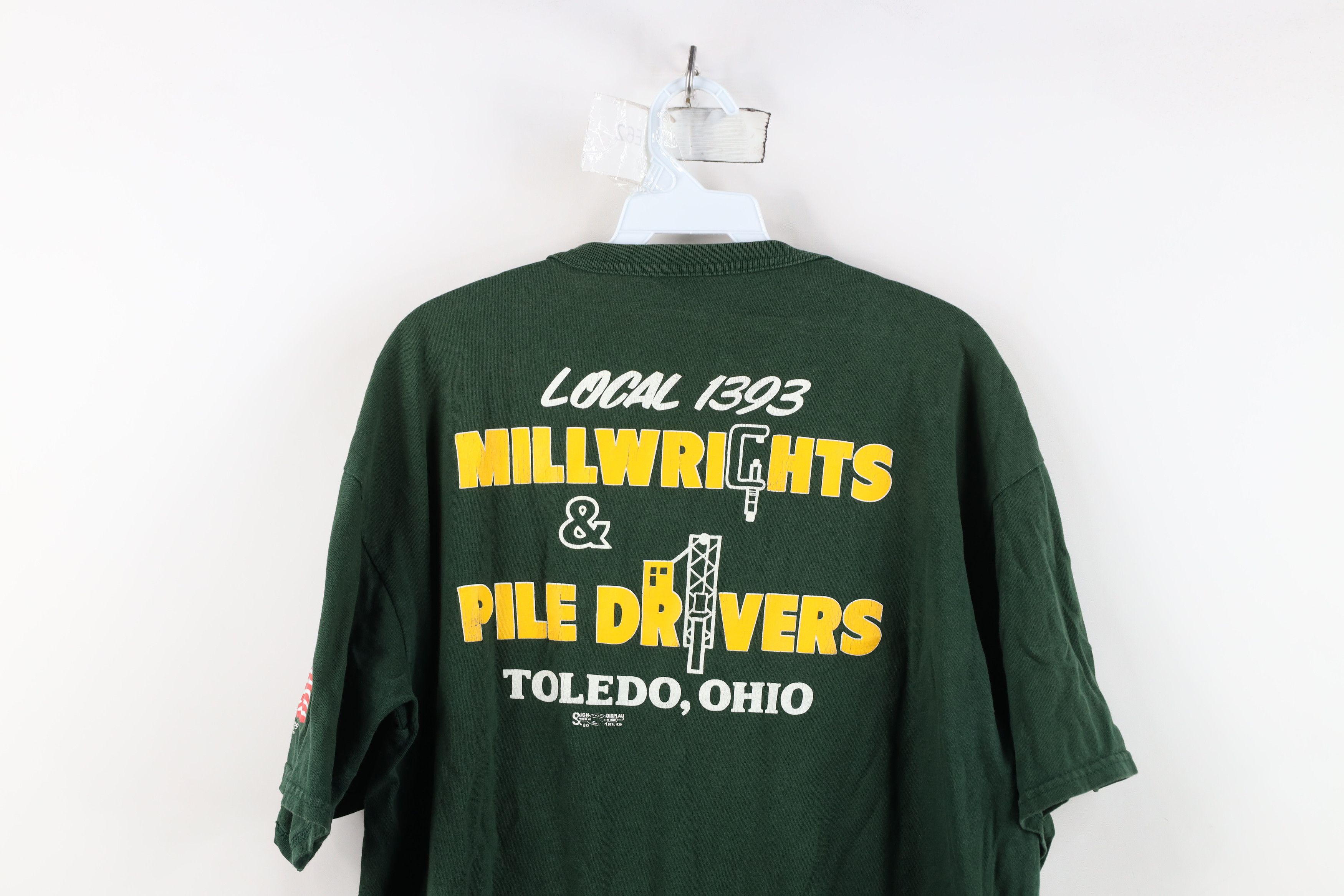 Vintage Vintage 90s Union Made Pile Drivers Local 1393 T-Shirt USA Size US XL / EU 56 / 4 - 15 Thumbnail