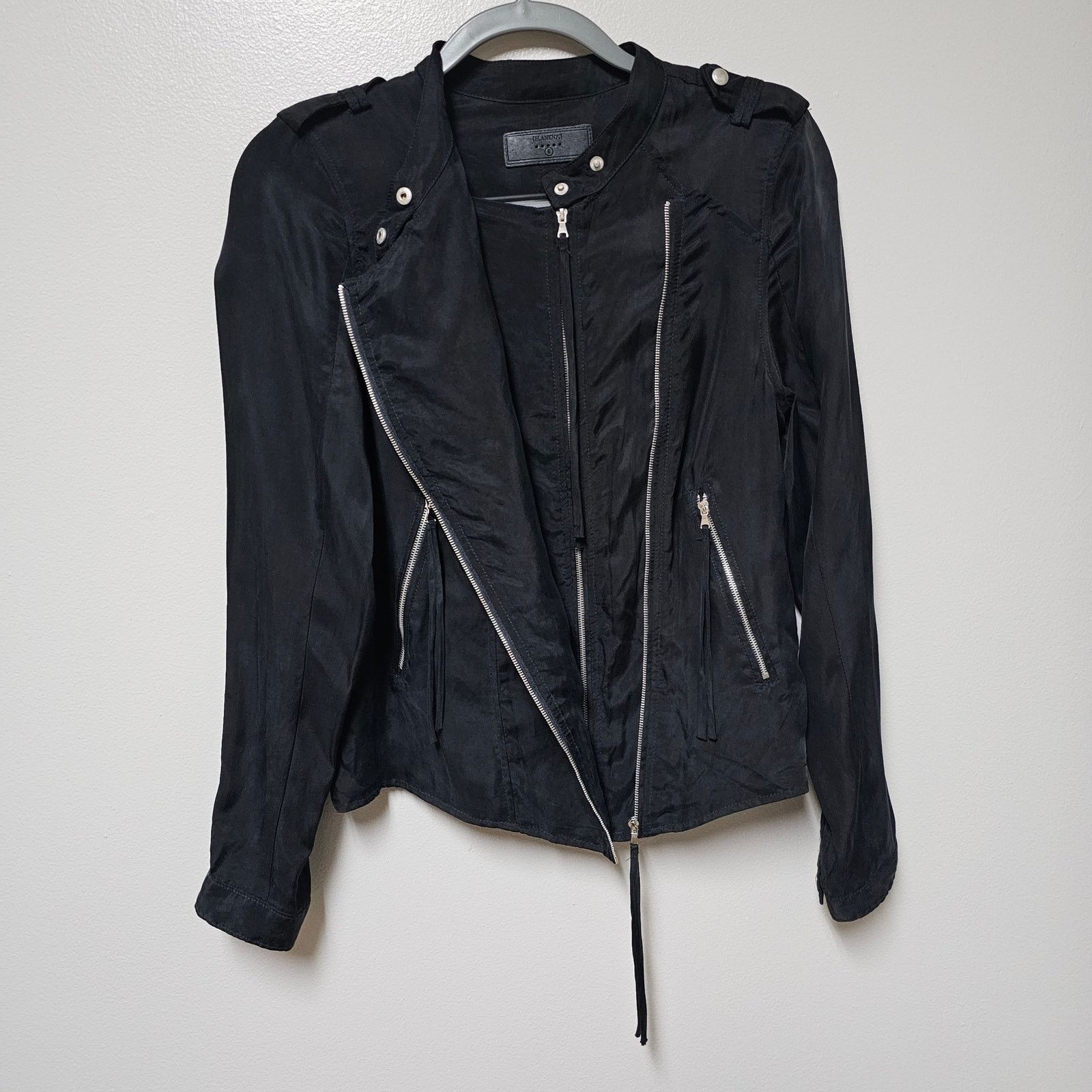 BLANKNYC BlankNYC Silky Lightweight Moto Jacket Black Size Small Size S / US 4 / IT 40 - 7 Thumbnail