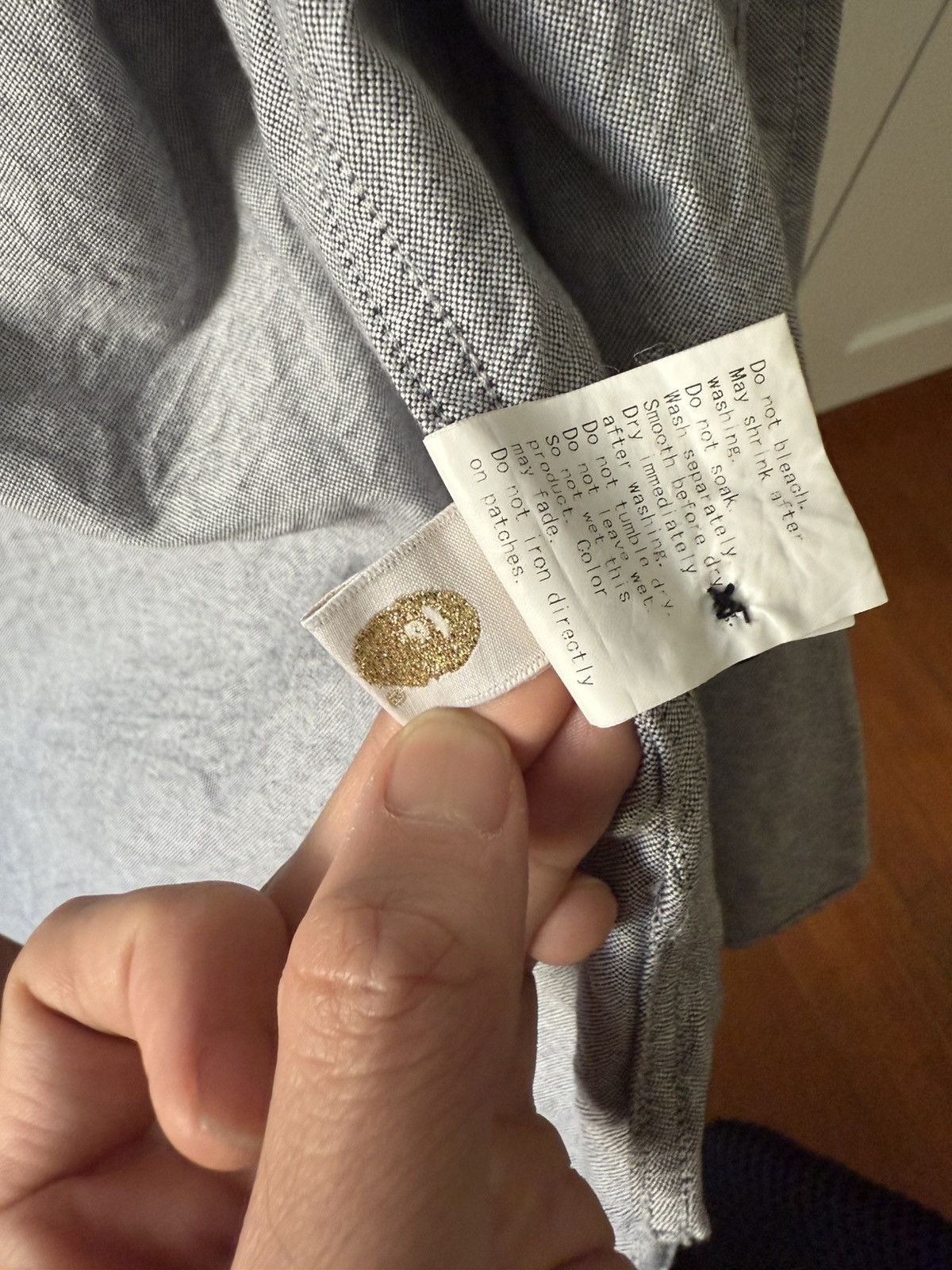 Bape 1st Camo Bape Shark Grey Button up Work Hooded Shirt Size US XL / EU 56 / 4 - 6 Thumbnail