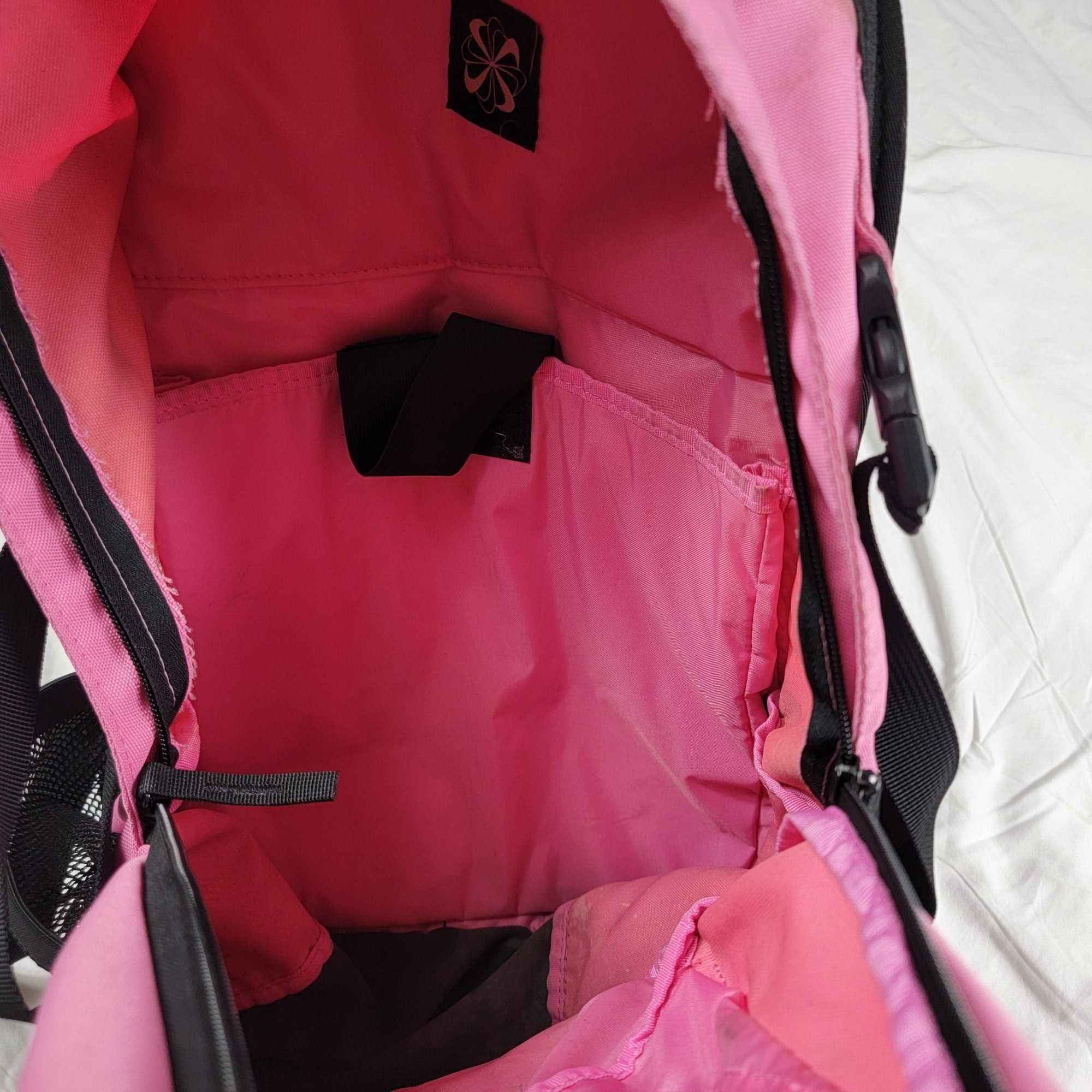 Nike Nike Pink Black Backpack School College Camping Hiking Trave Size ONE SIZE - 6 Thumbnail