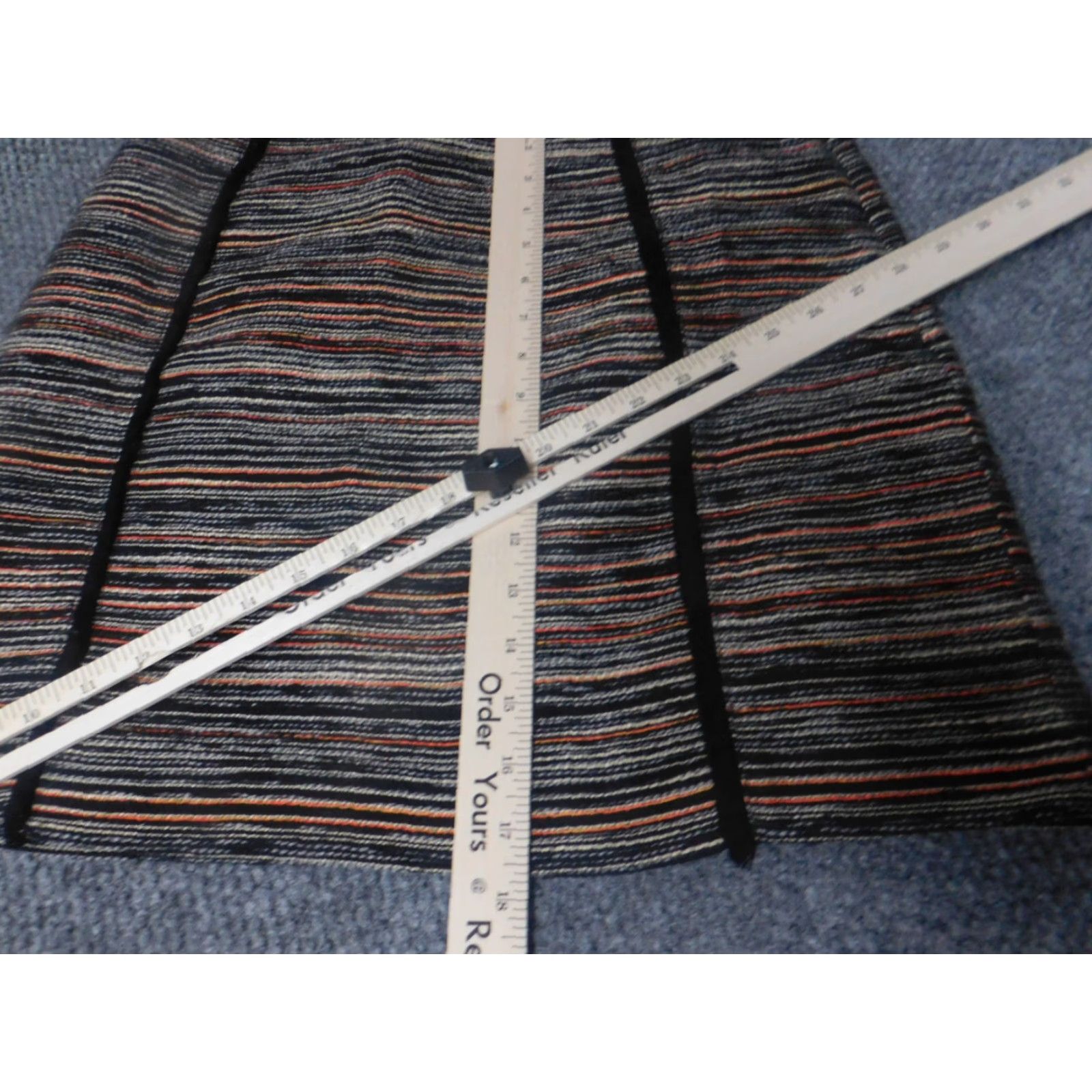 Loft Loft Skirt Womens 6 A-line Zip striped Multicolor Polyester Knit Short Zipper Casual Regular Skirt Womens Fashion Members Mens Girls Size 28" / US 6 / IT 42 - 5 Thumbnail