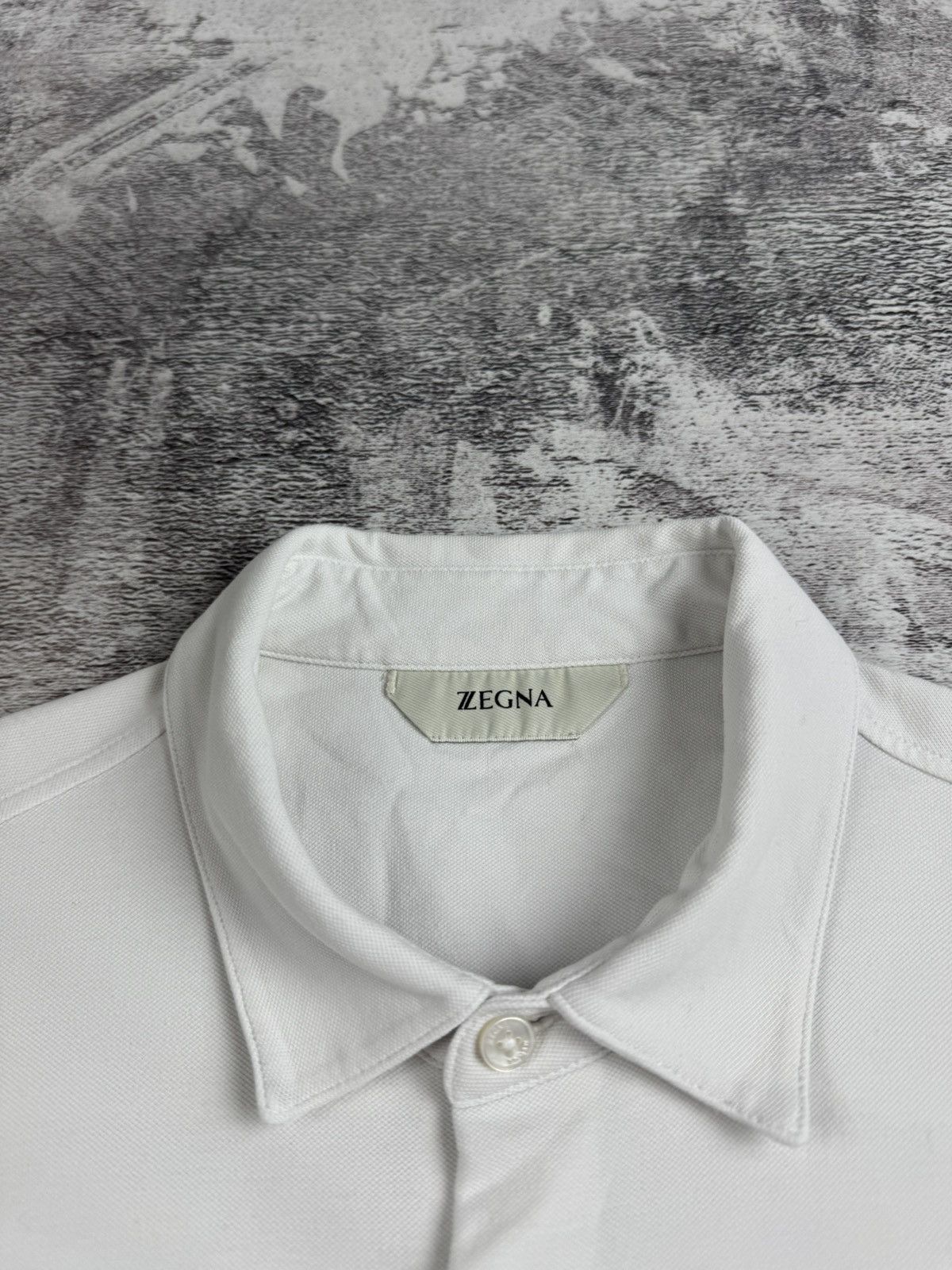 Z Zegna Vintage Z Zegna White Luxury Medium Classic Longsleeve Luxury Button Blank Shirt Size US M / EU 48-50 / 2 - 10 Thumbnail