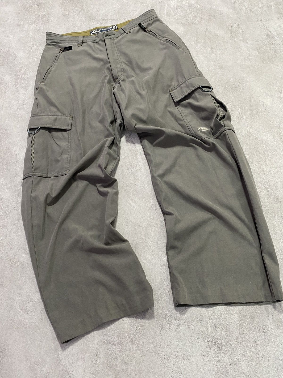 Japanese Brand × Quiksilver Vintage 90s y2k crazy pants cargo Quiksilver velvet SIZE - M Size US 33 - 2 Thumbnail