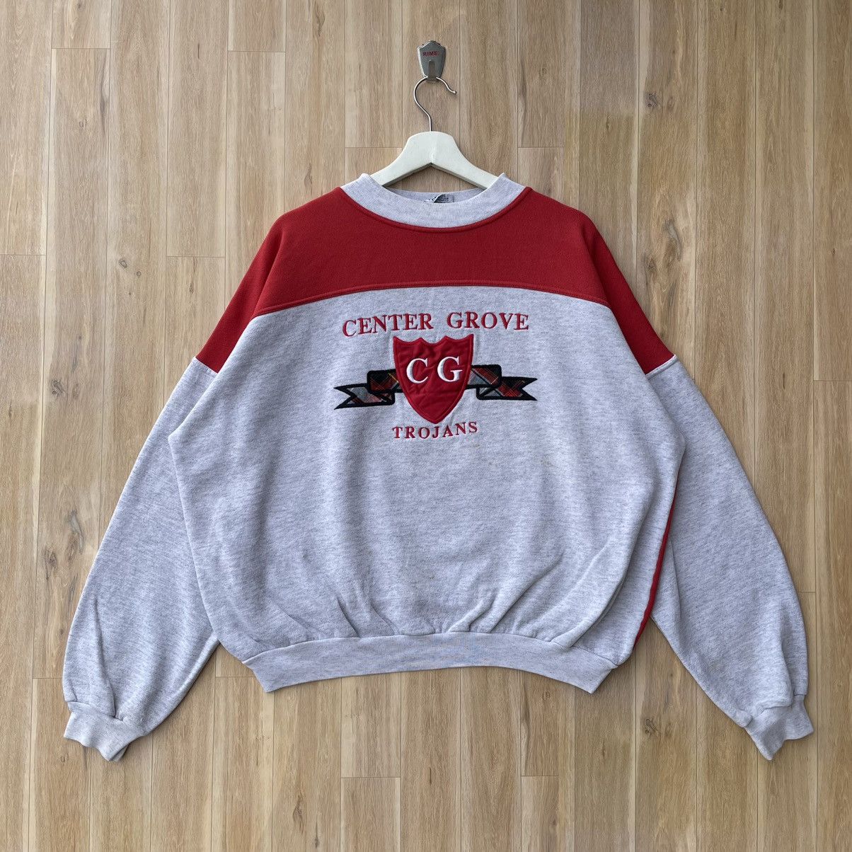 Vintage 90's Centre Grove Trojans USA Made Vintage Pullover Size US XL / EU 56 / 4 - 1 Thumbnail