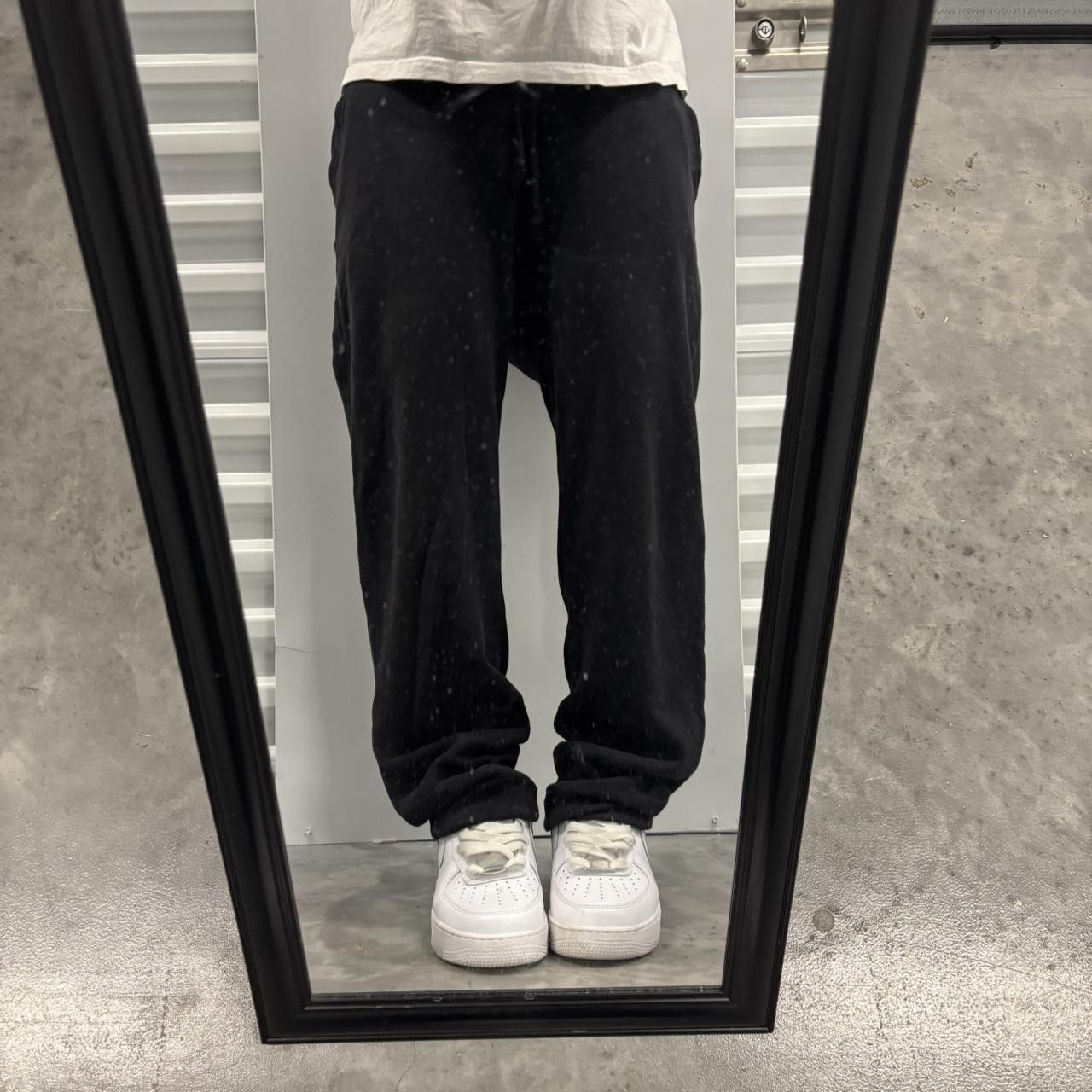 Japanese Brand × Vintage Crazy Vintage Y2K/2000s Black Essential Sweatpants! Size US 32 / EU 48 - 1 Thumbnail