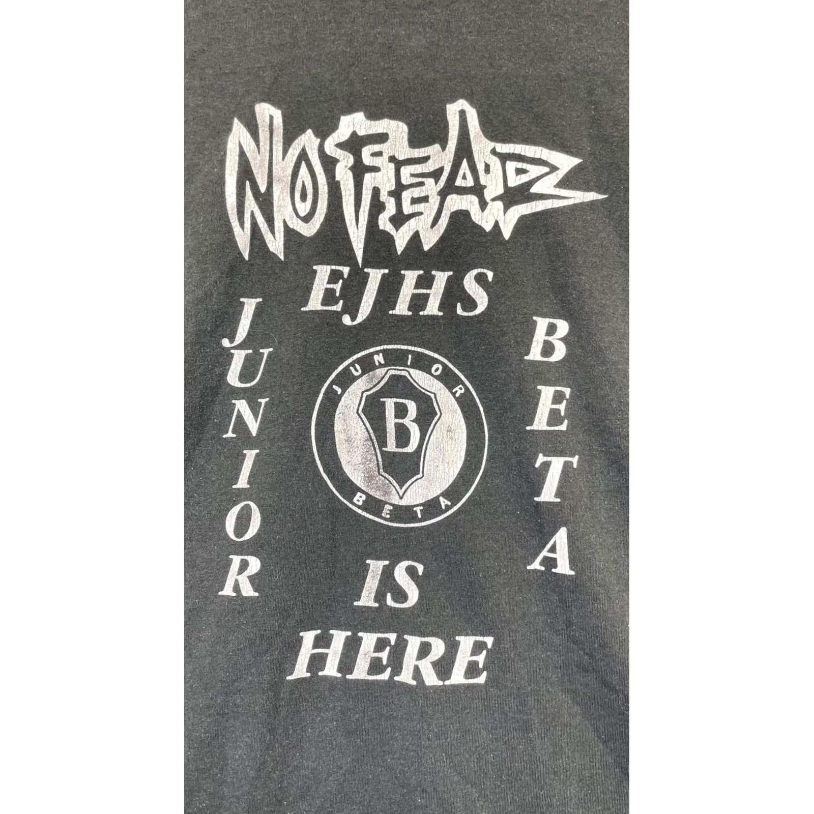 Fruit Of The Loom VINTAGE No Fear Shirt Mens XL Black Made in USA EJHS Junior Beta Graphic 90s Size US XL / EU 56 / 4 - 7 Thumbnail