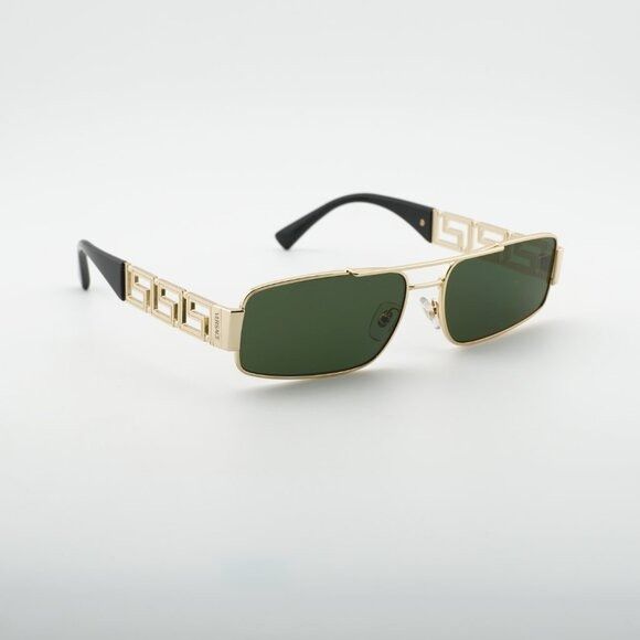 Versace Versace VE2257 100271 Sunglasses Shiny Gold Rectangle Frame Size ONE SIZE - 5 Thumbnail