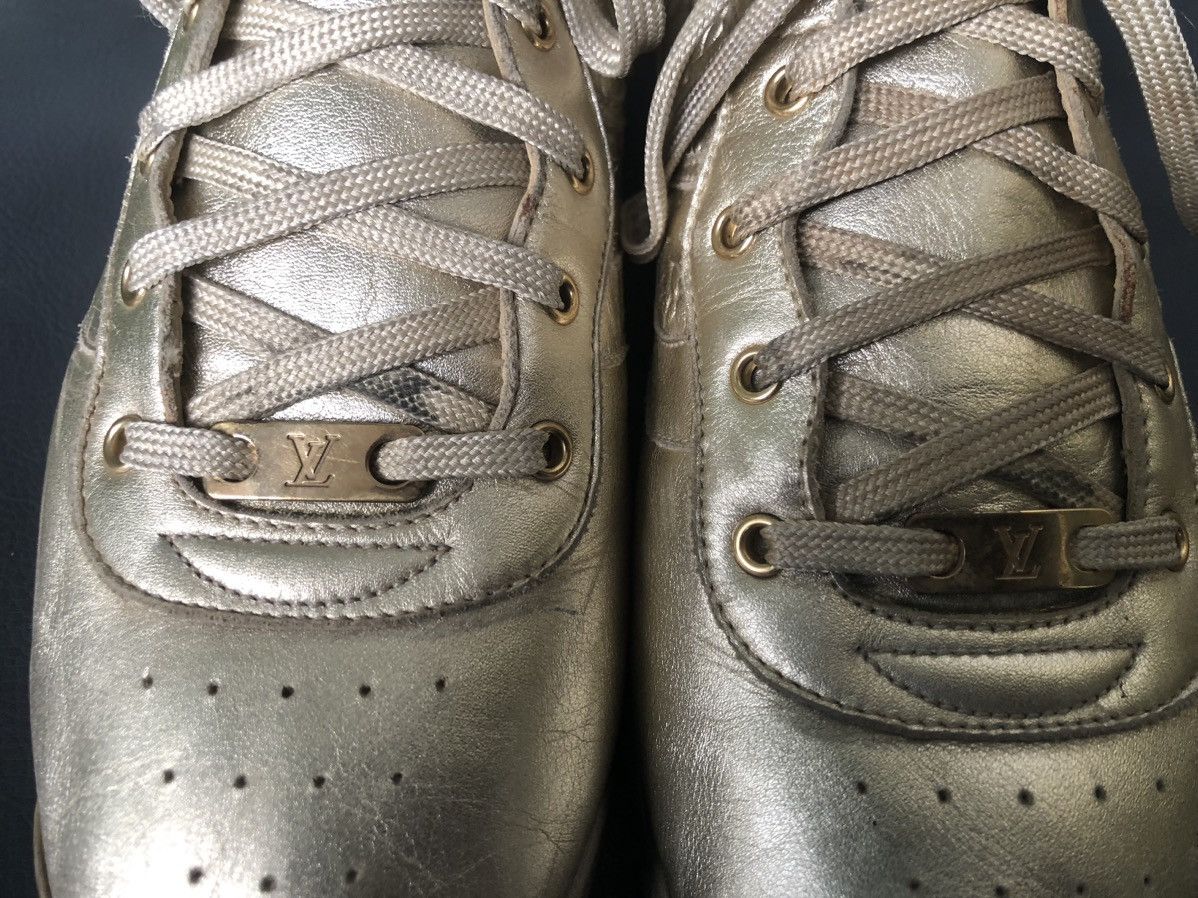 Louis Vuitton Louis Vuitton Gold Leather Women’s High Top Sneakers Sz 36 Size US 6 / IT 36 - 17 Thumbnail