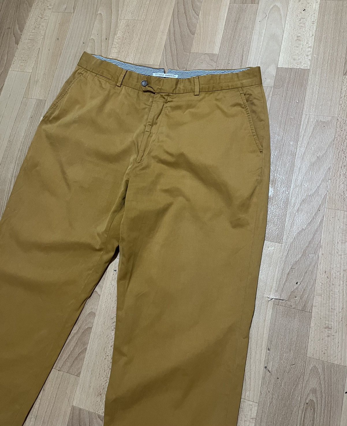 Luciano Barbera Luciano Barbera Cashmere Cotton Loose Fit Chino Pants Size US 36 / EU 52 - 2 Thumbnail