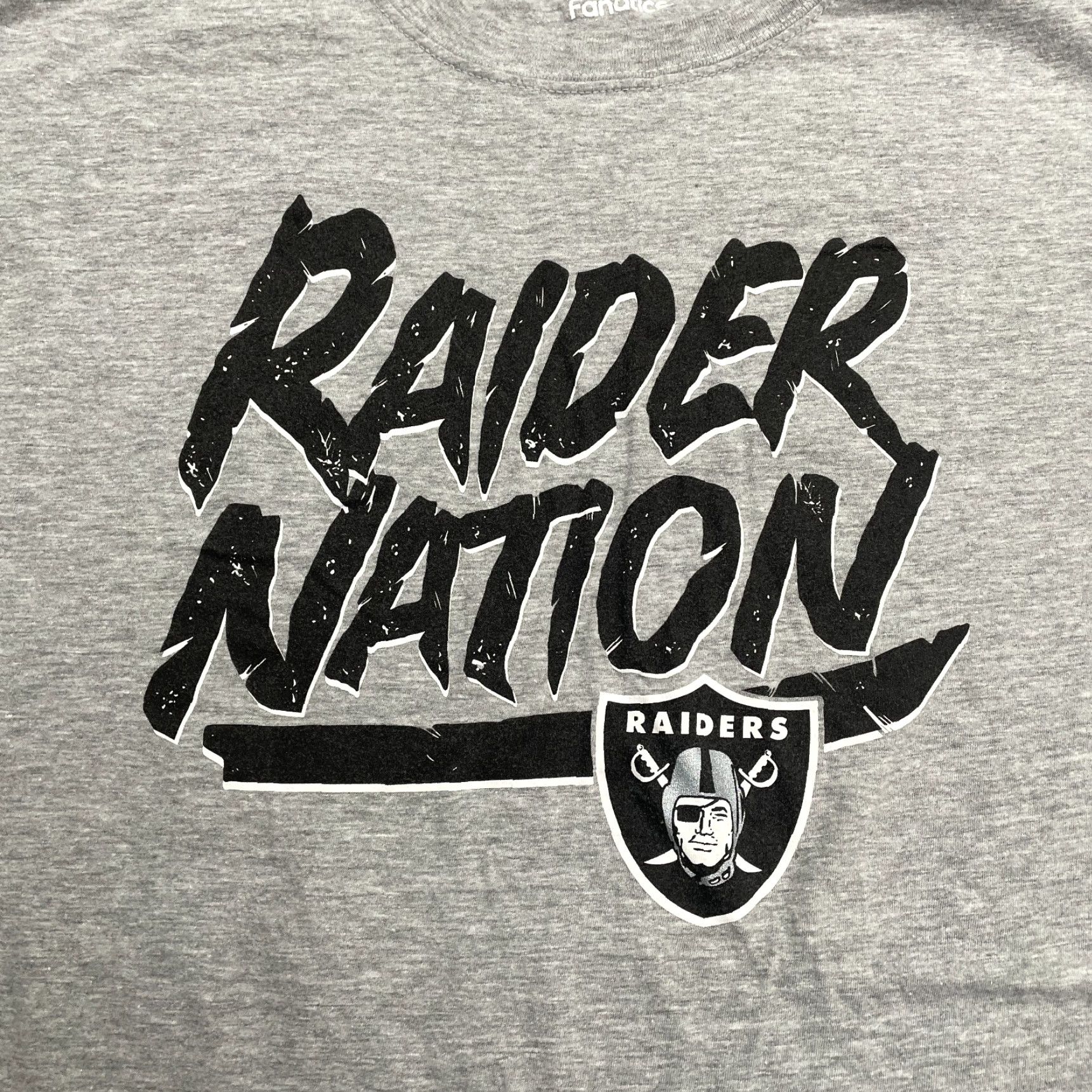 Vintage Fanatics Raider Nation Graphic T-Shirt Men L Gray Crew Neck Short Sleeve Tee Size US L / EU 52-54 / 3 - 3 Thumbnail