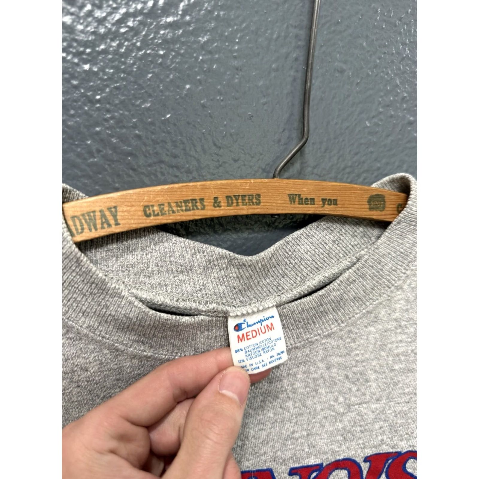 Champion VINTAGE Champion Shirt Long Sleeve USA Made Gray Medium Men Size US M / EU 48-50 / 2 - 2 Thumbnail