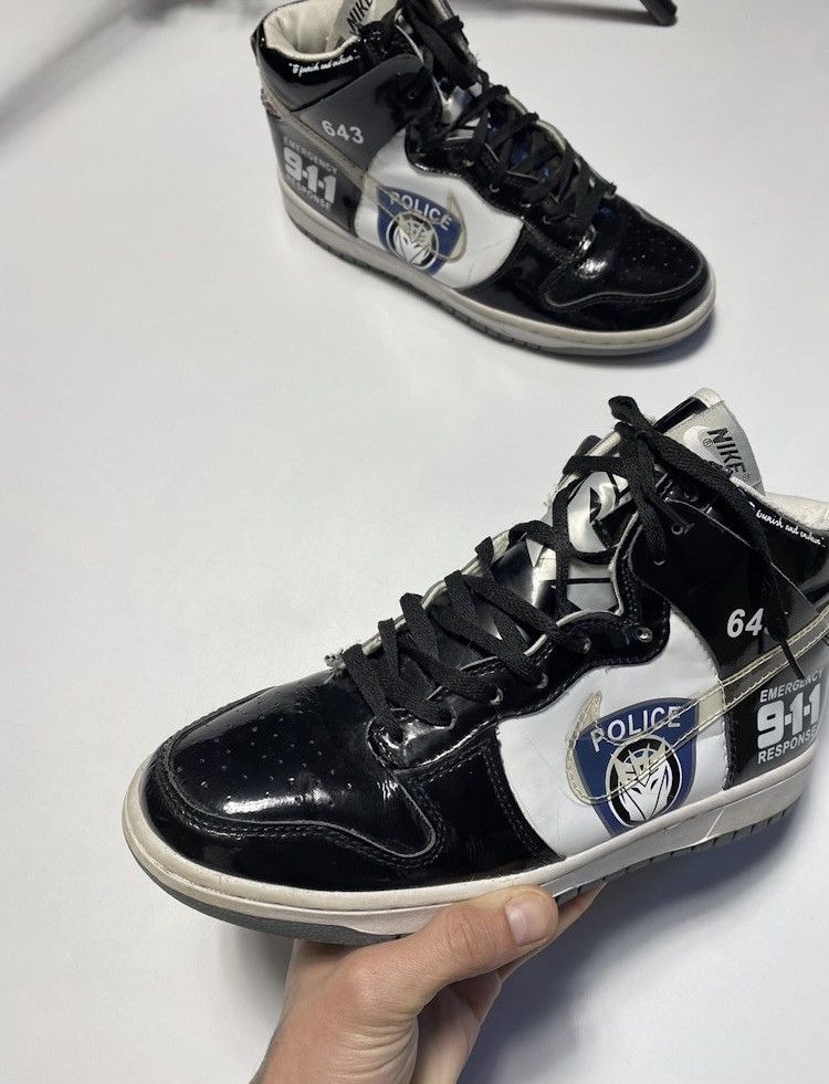 Nike × Vintage Vintage Nike Transformers Police varnish dunk shoes size 10 Size US 10 / EU 43 - 4 Thumbnail