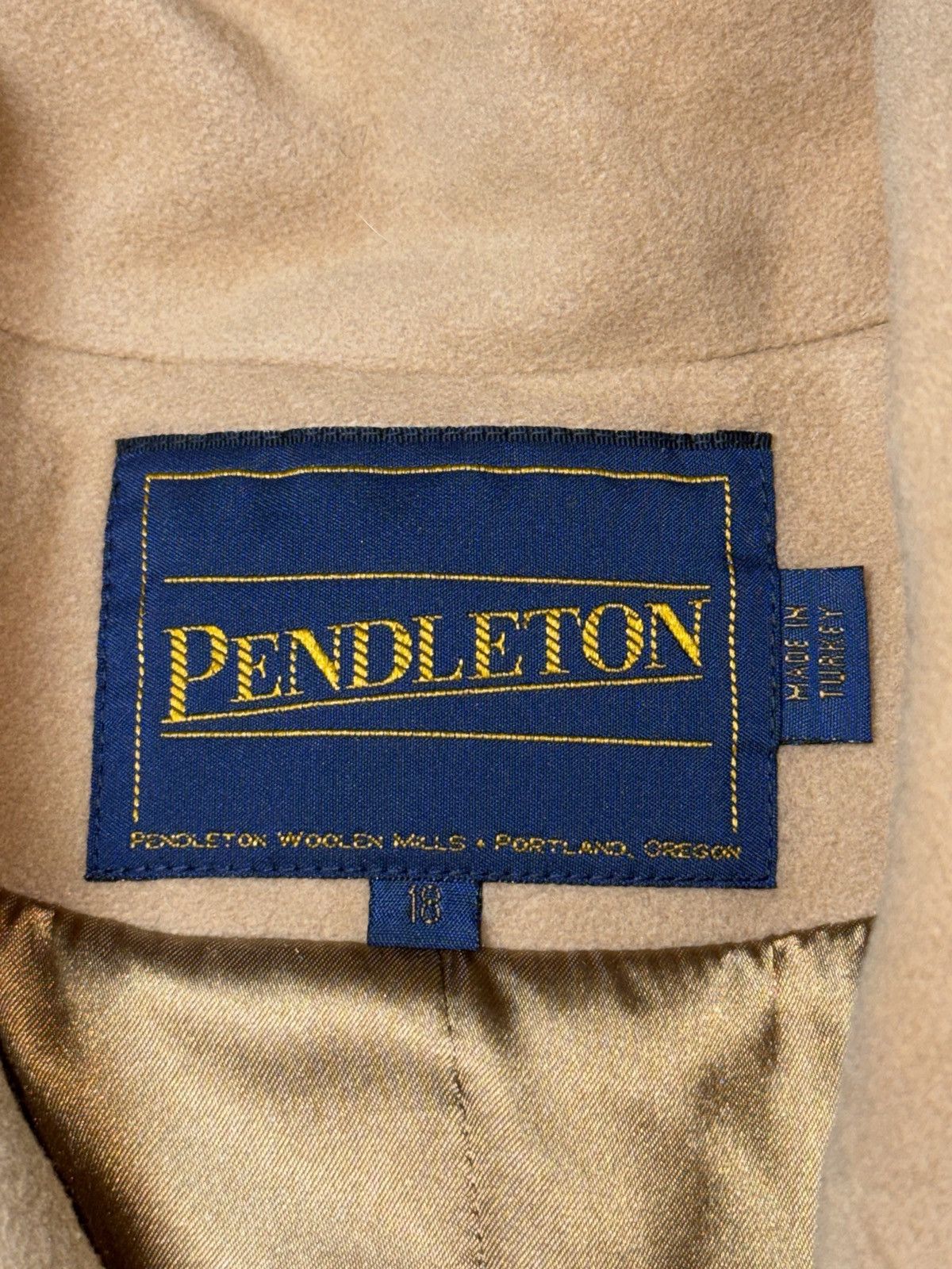Pendleton Vintage Pendleton 90s Wool Trench Coat 18 Double Breasted Size XXL / US 16-18 / IT 52-54 - 3 Thumbnail