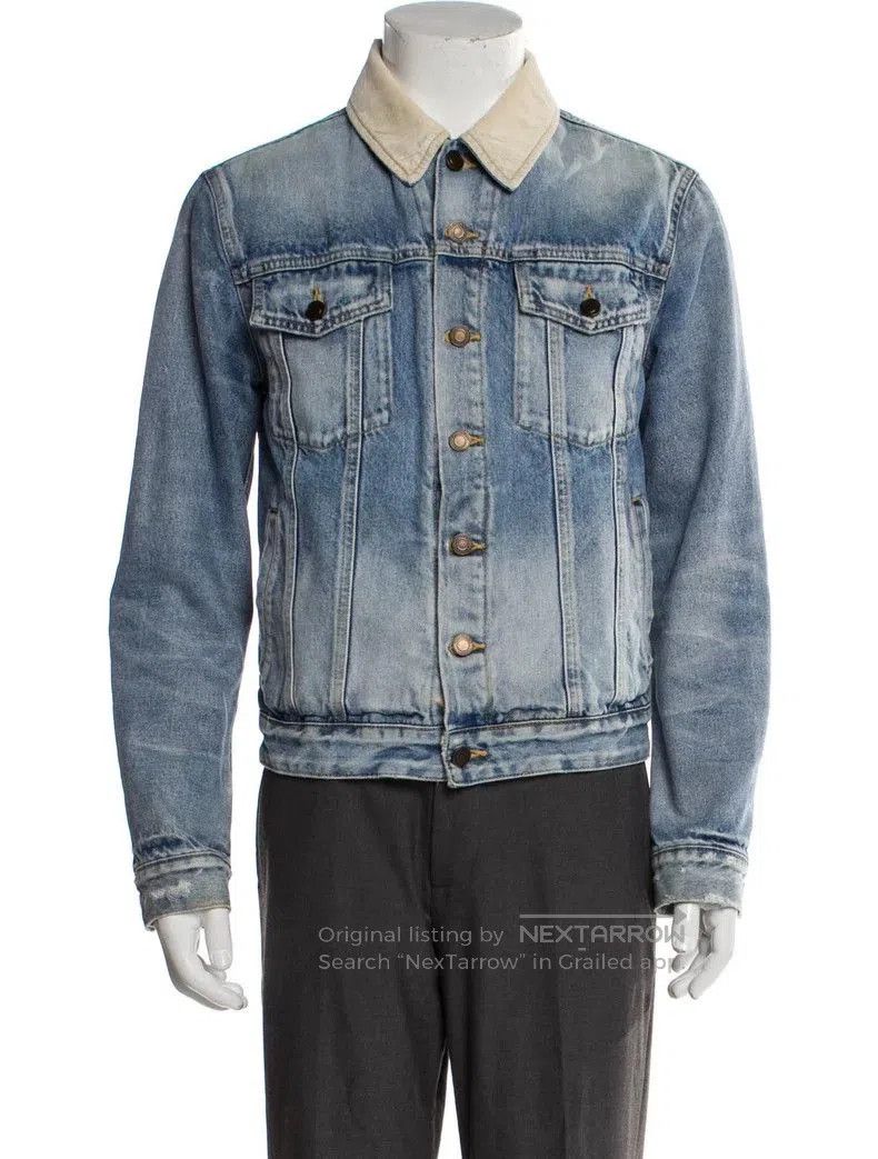 Saint Laurent Paris Saint Laurent Denim Jacket with Wool Lining. Size US M / EU 48-50 / 2 - 9 Thumbnail