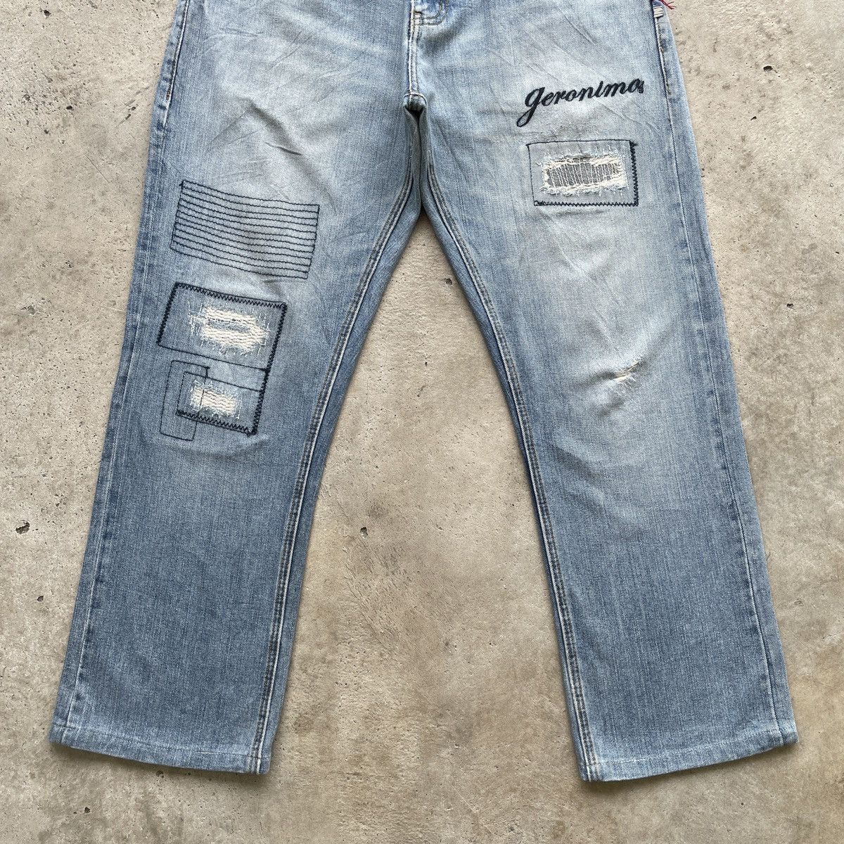 Vintage Vintage Geronimo Faded Distressed Jeans Pants Denim W34 Size US 34 / EU 50 - 4 Thumbnail
